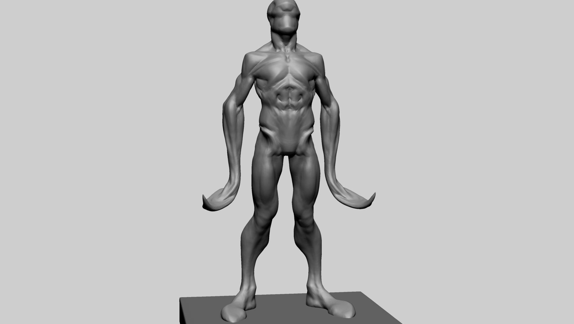 Creature Body Form A 3D model_1