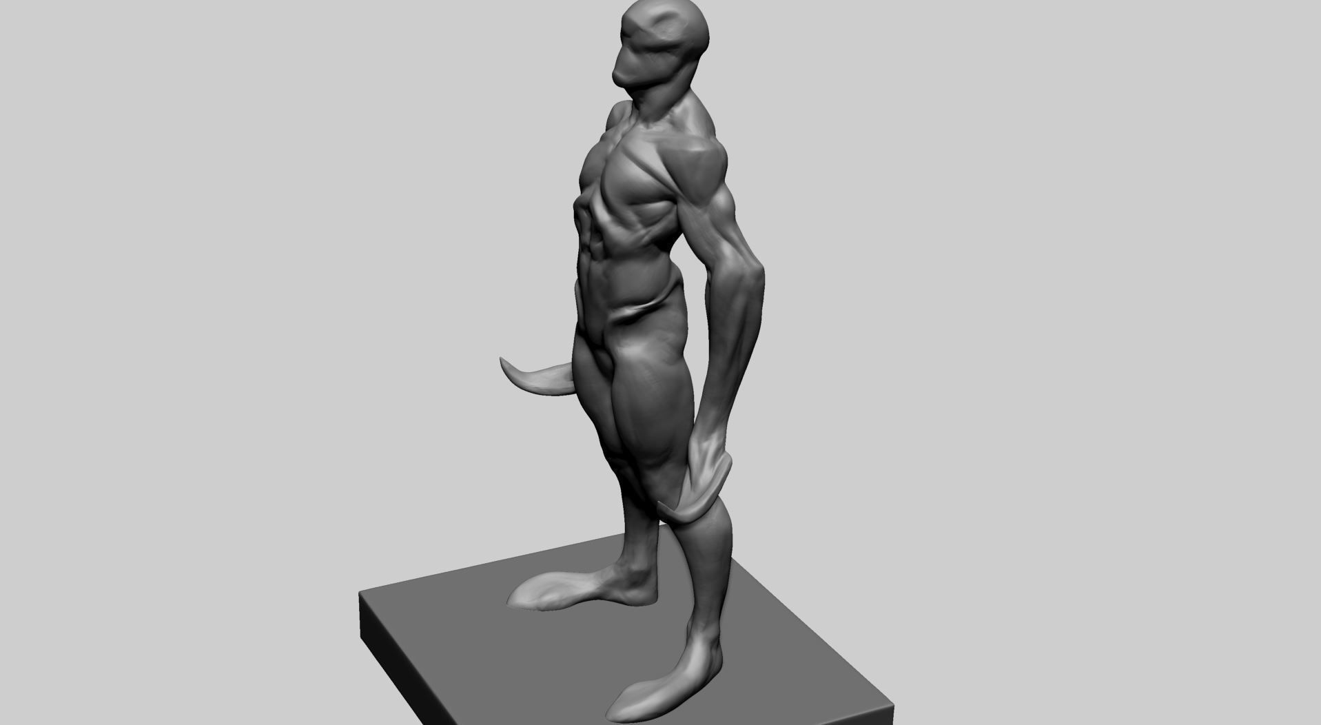 Creature Body Form A 3D model_9