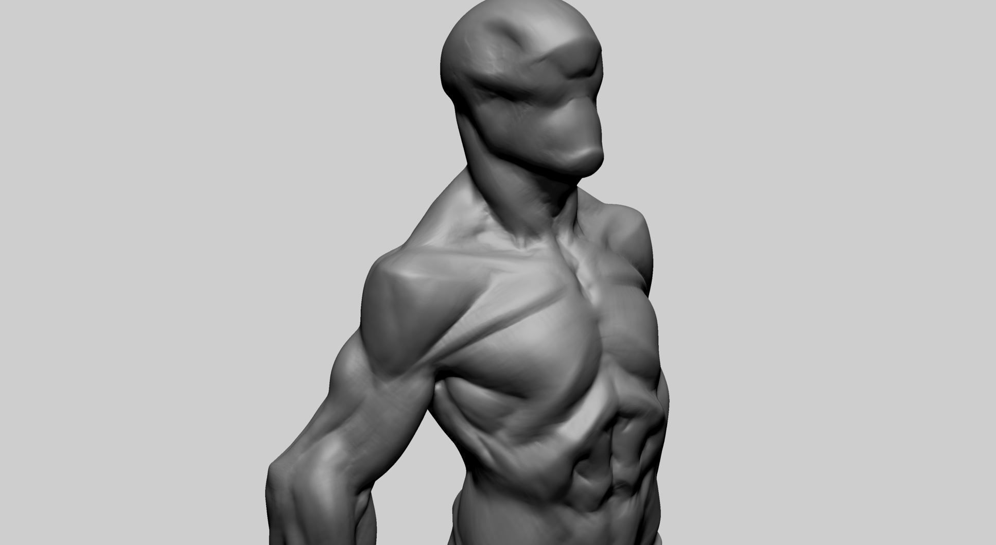 Creature Body Form A 3D model_13