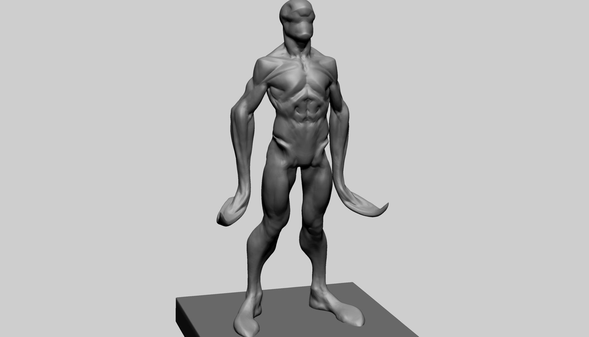 Creature Body Form A 3D model_3