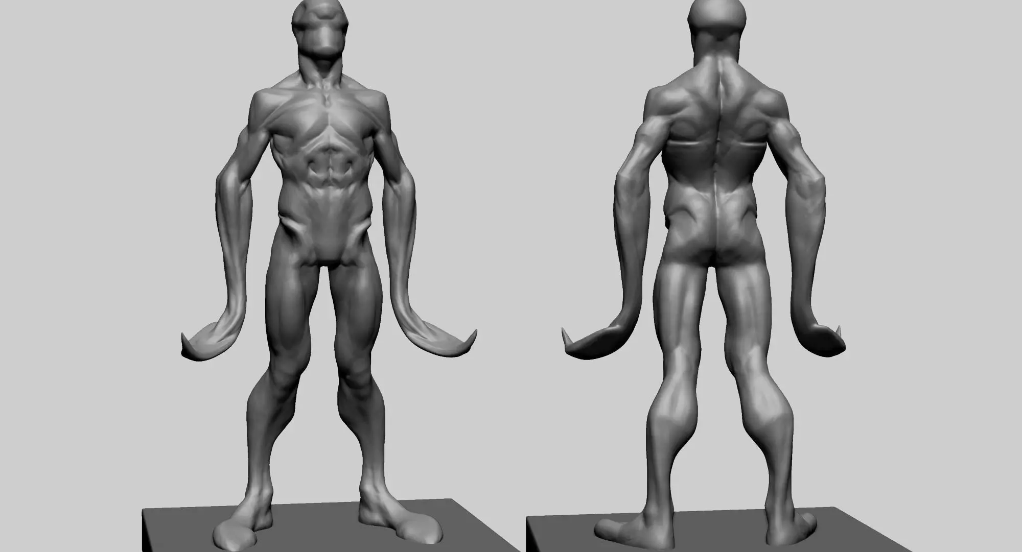 Creature Body Form A 3D model_0