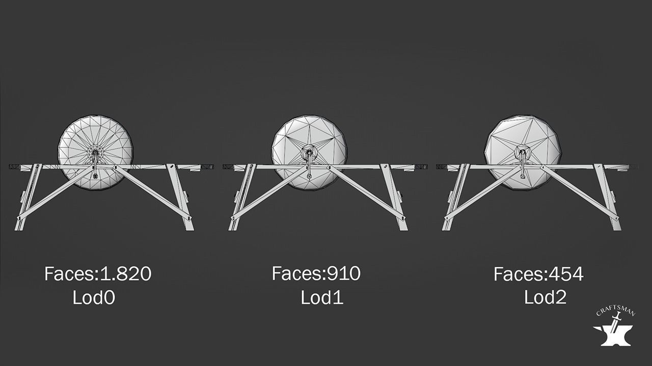 Medieval Grinder Low-poly 3D model_6
