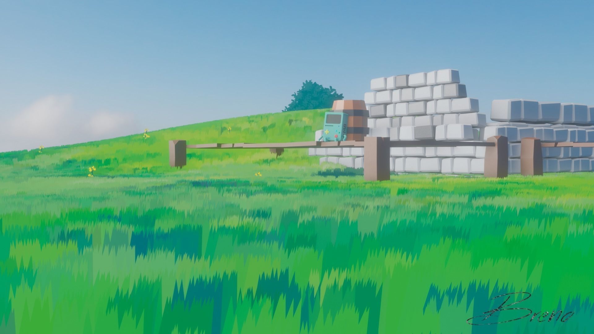 Bmo Adventure Time Low-poly 3D model_2