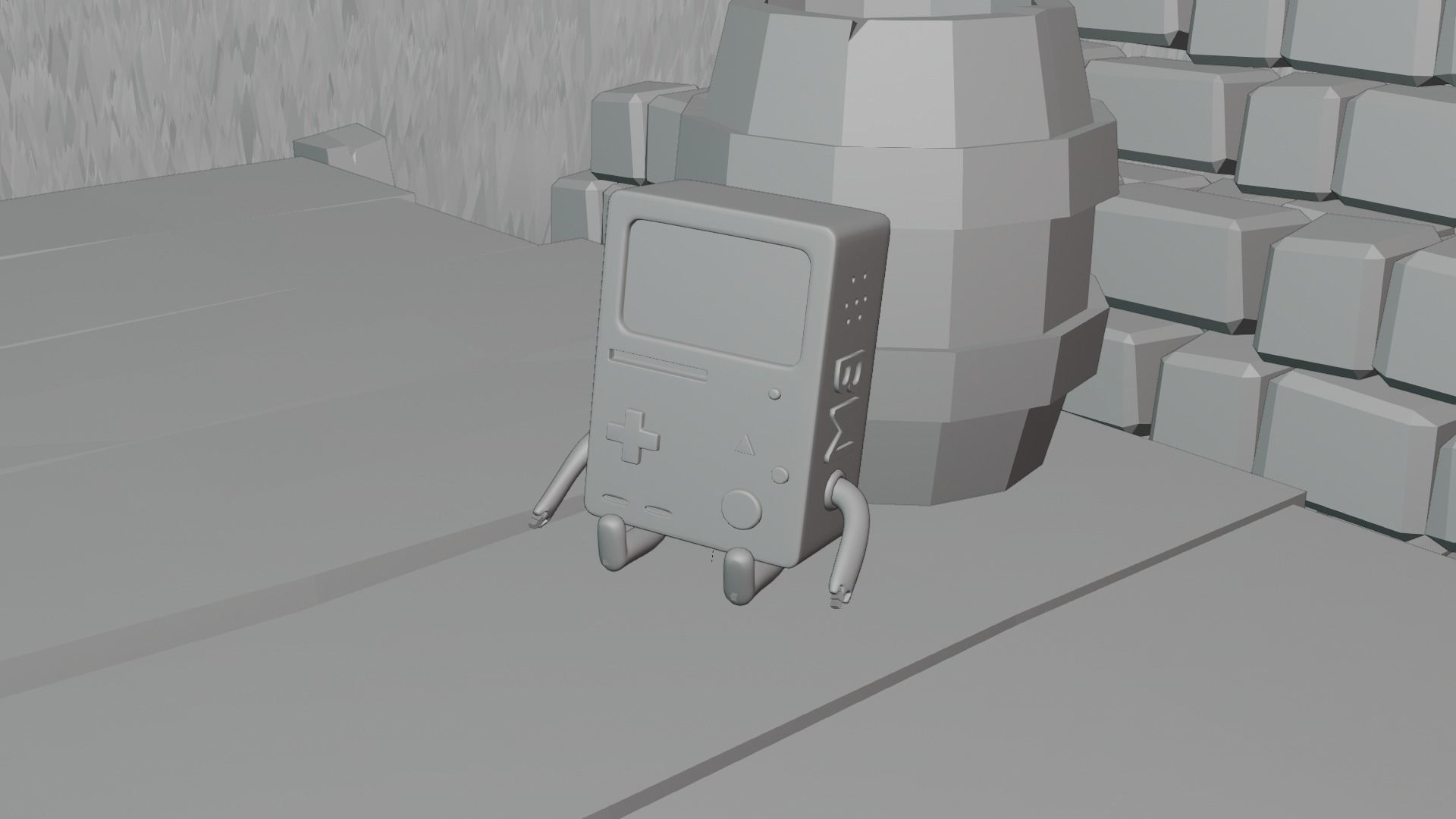 Bmo Adventure Time Low-poly 3D model_5