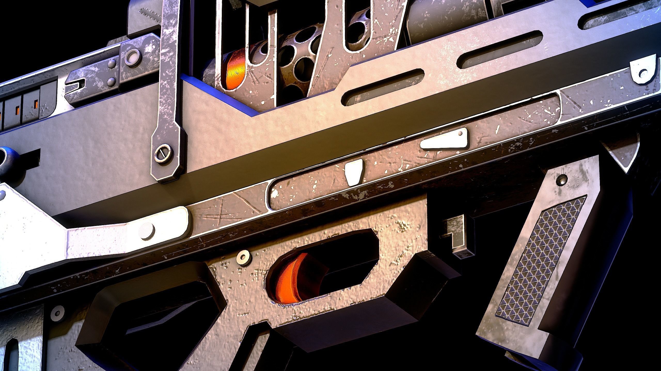 M6 GNR Spartan Laser Gun Low-poly 3D model_4