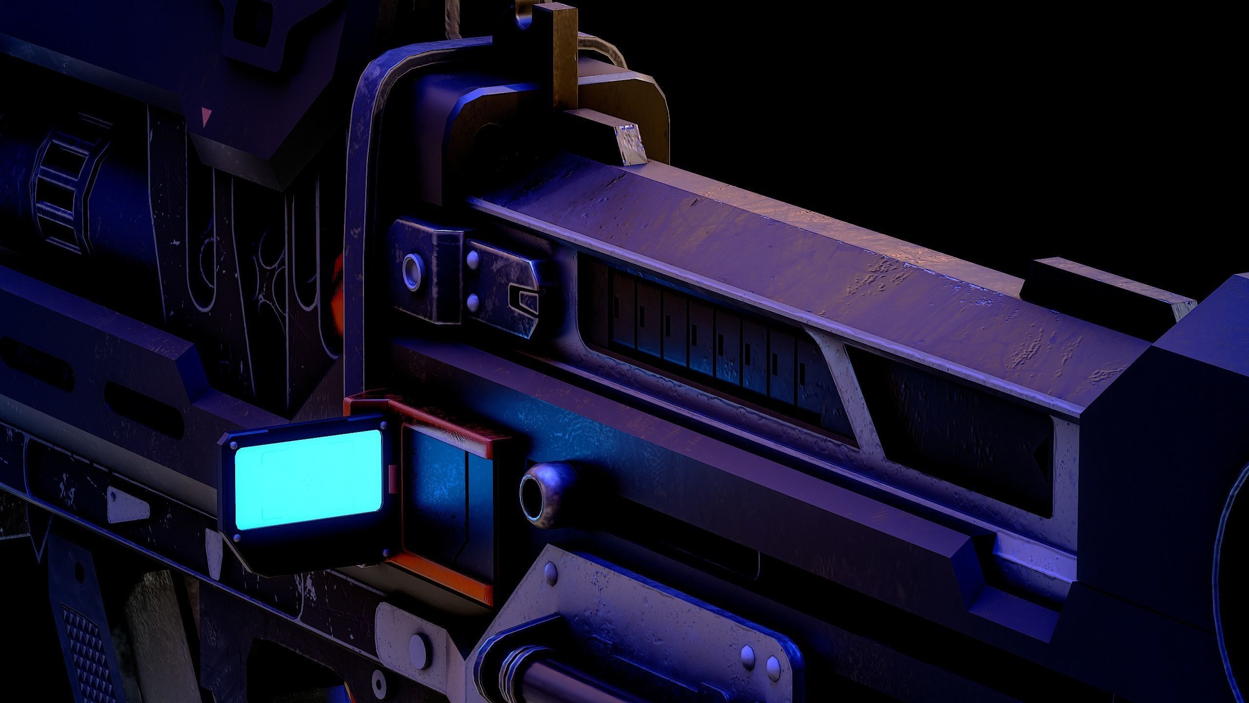 M6 GNR Spartan Laser Gun Low-poly 3D model_3
