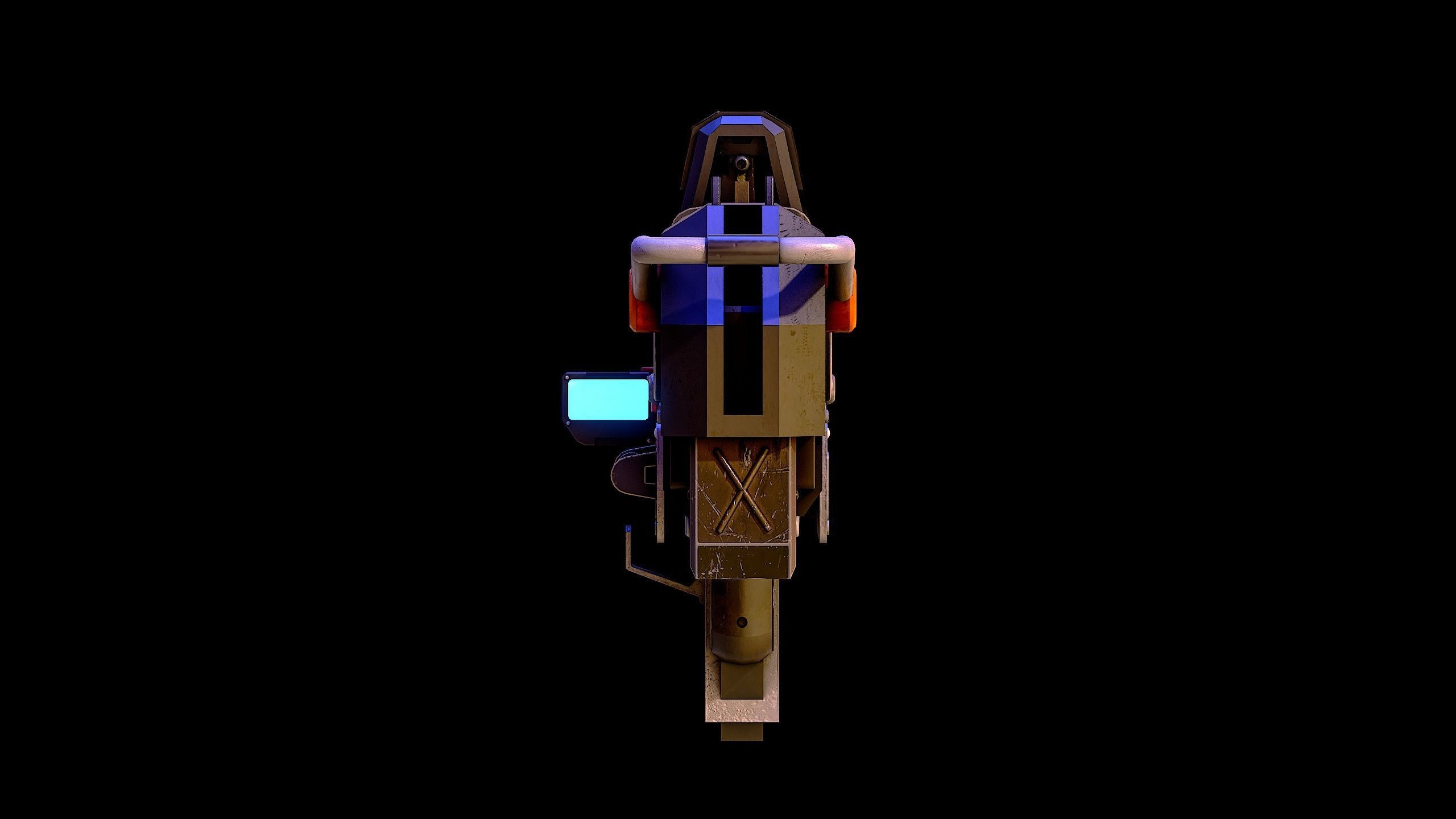 M6 GNR Spartan Laser Gun Low-poly 3D model_5