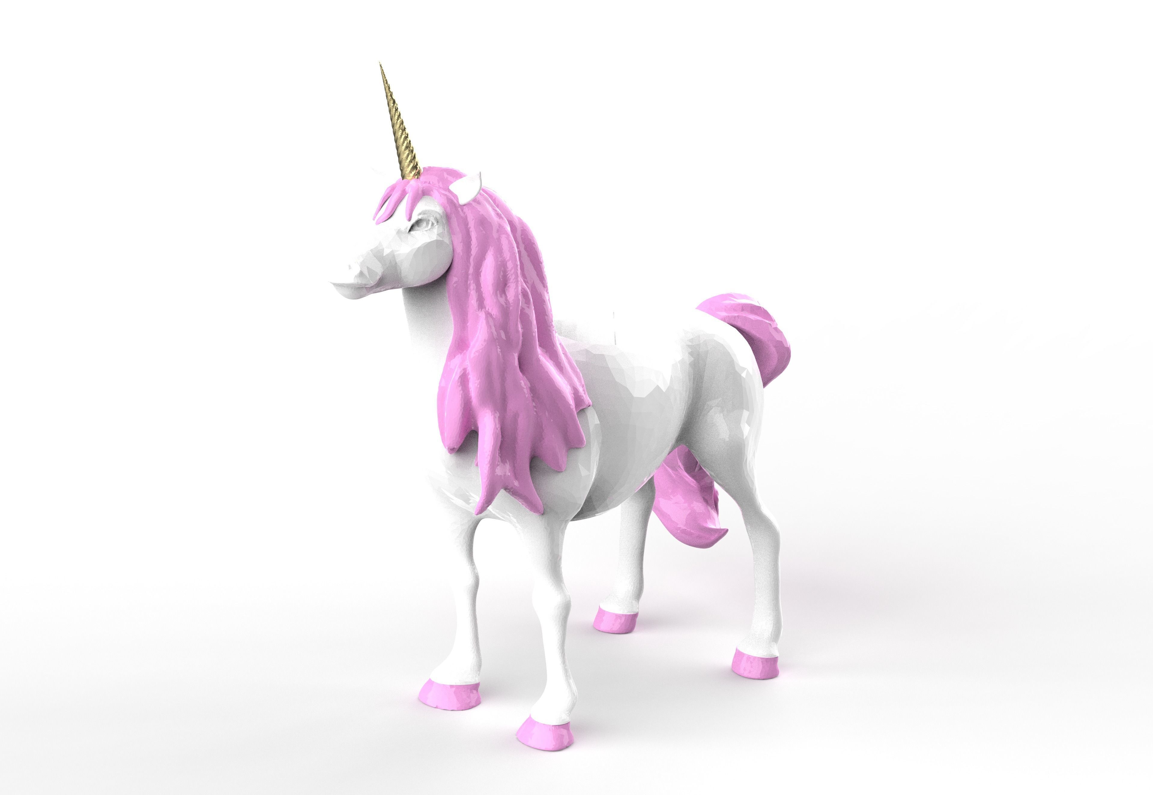 Unicorn pencil holder 3D print model_2