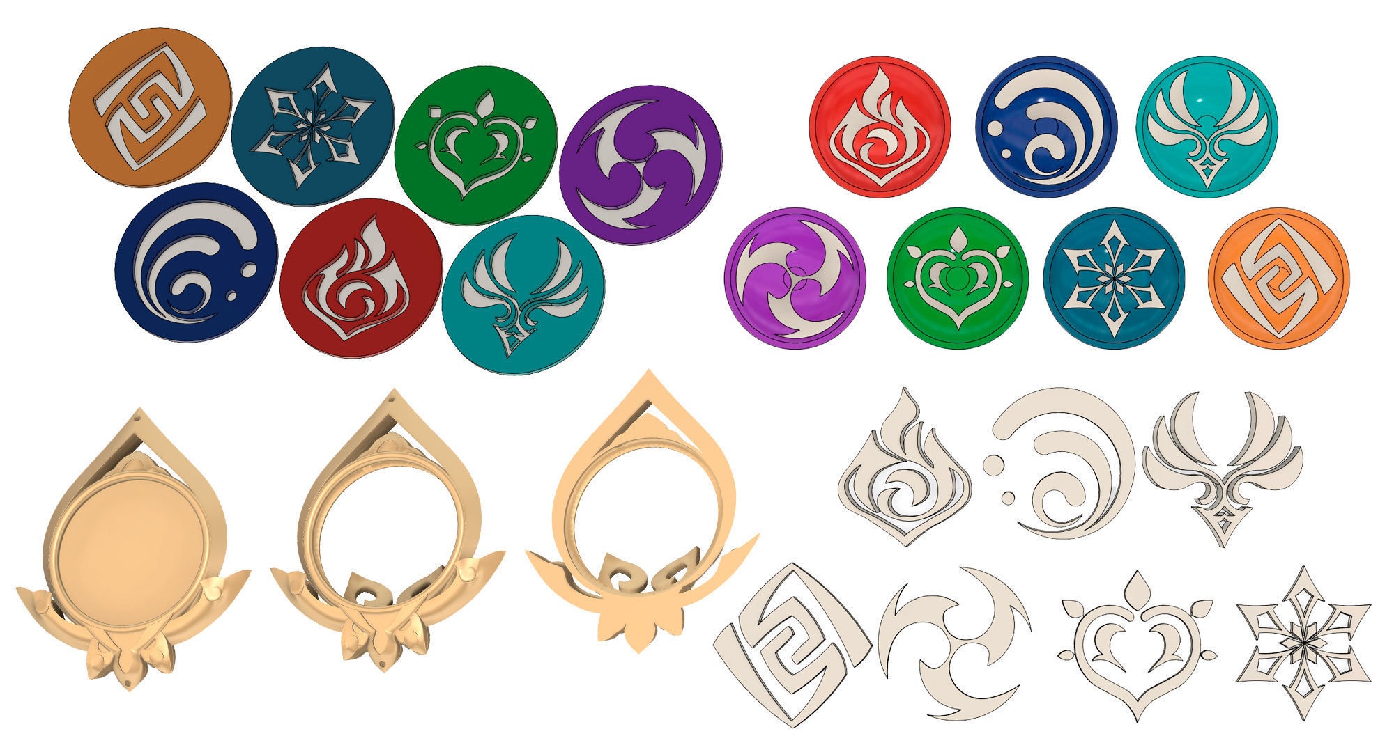 Genshin Impact - Sumeru Vision - 3d file stl  3D print model_4