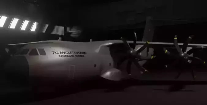 Military Airbus A400M 3D model
