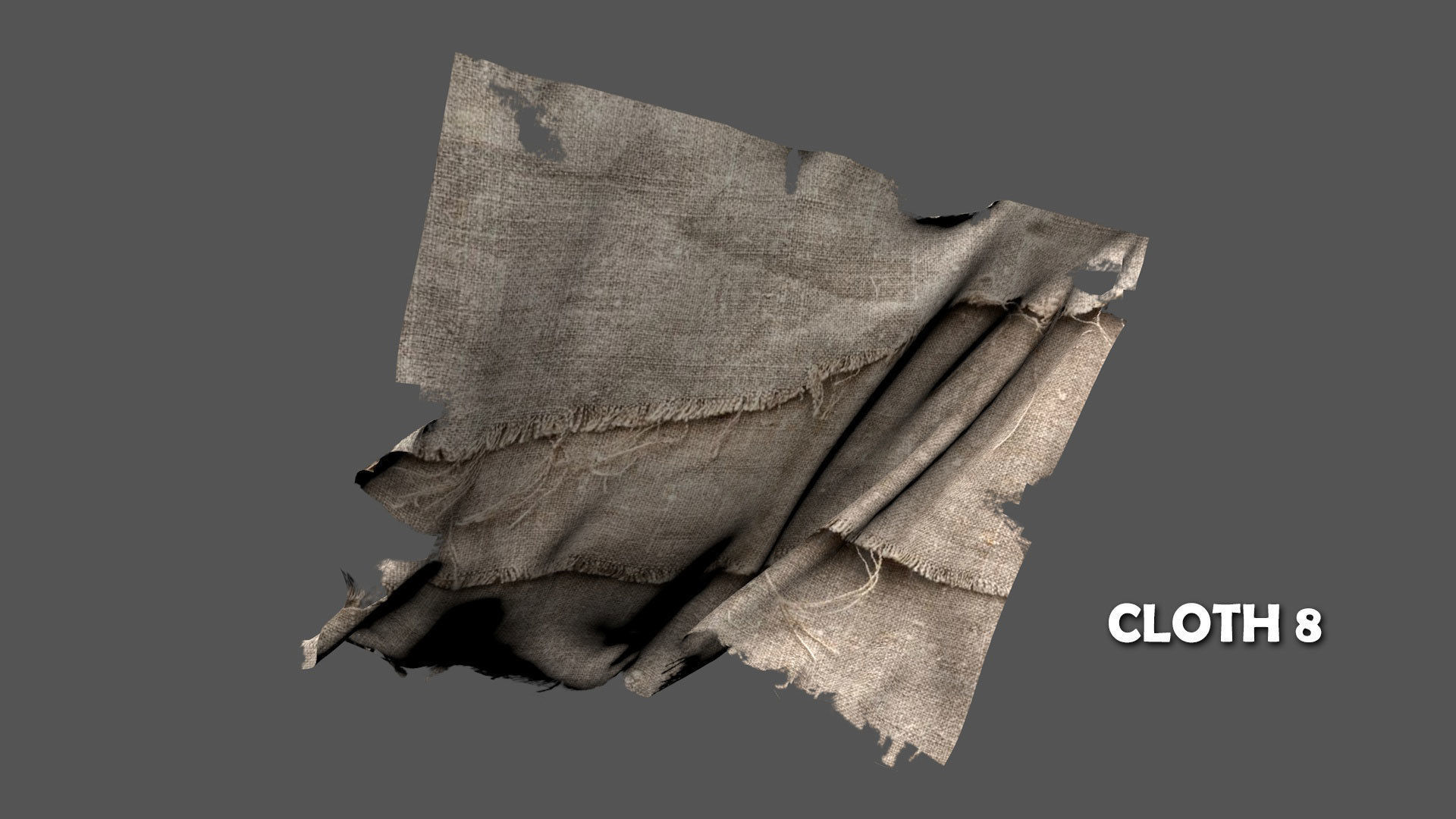 Seamless FBX Torn Cloth Animations 3D model_16