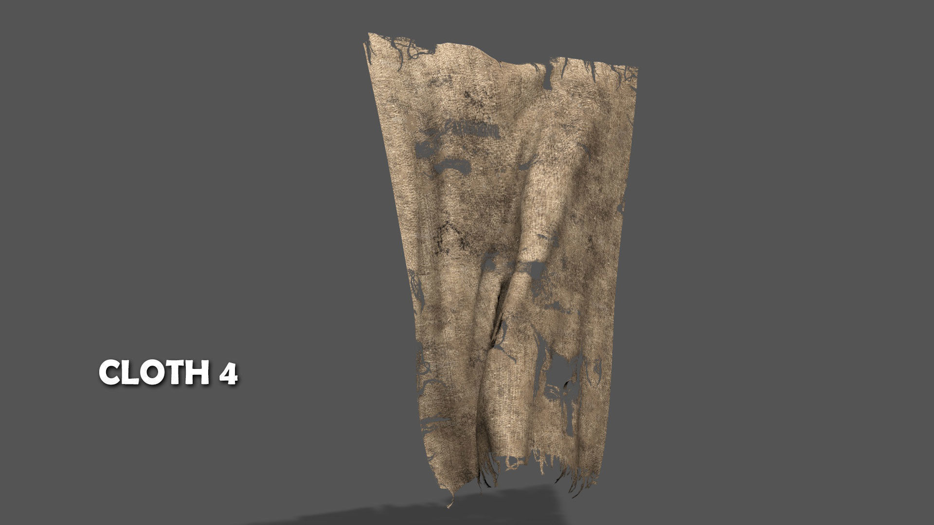 Seamless FBX Torn Cloth Animations 3D model_8