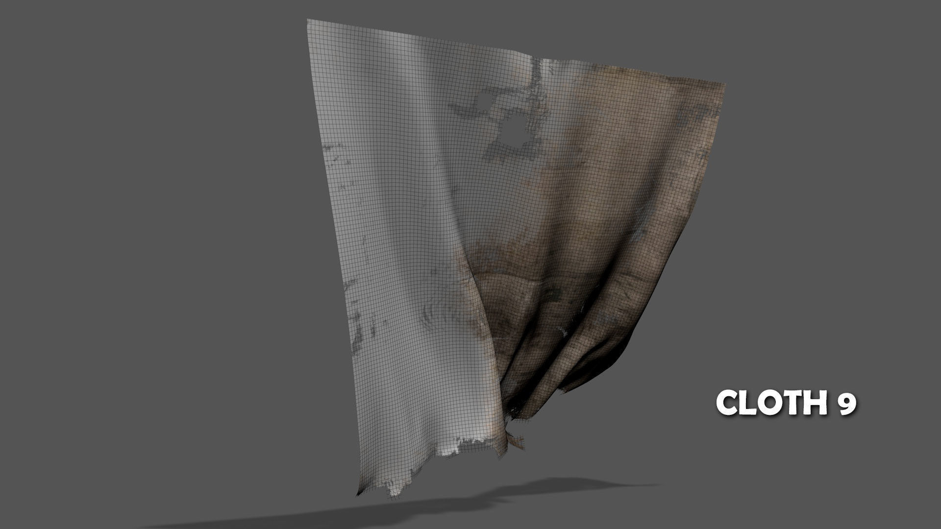 Seamless FBX Torn Cloth Animations 3D model_19