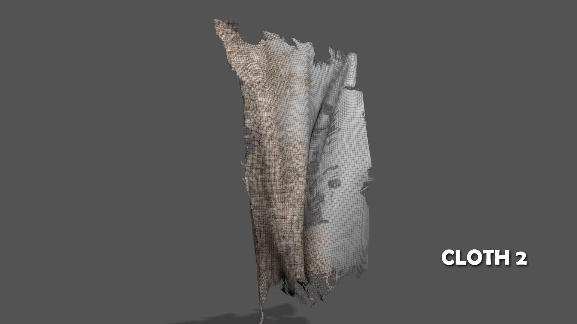 Seamless FBX Torn Cloth Animations 3D model_5