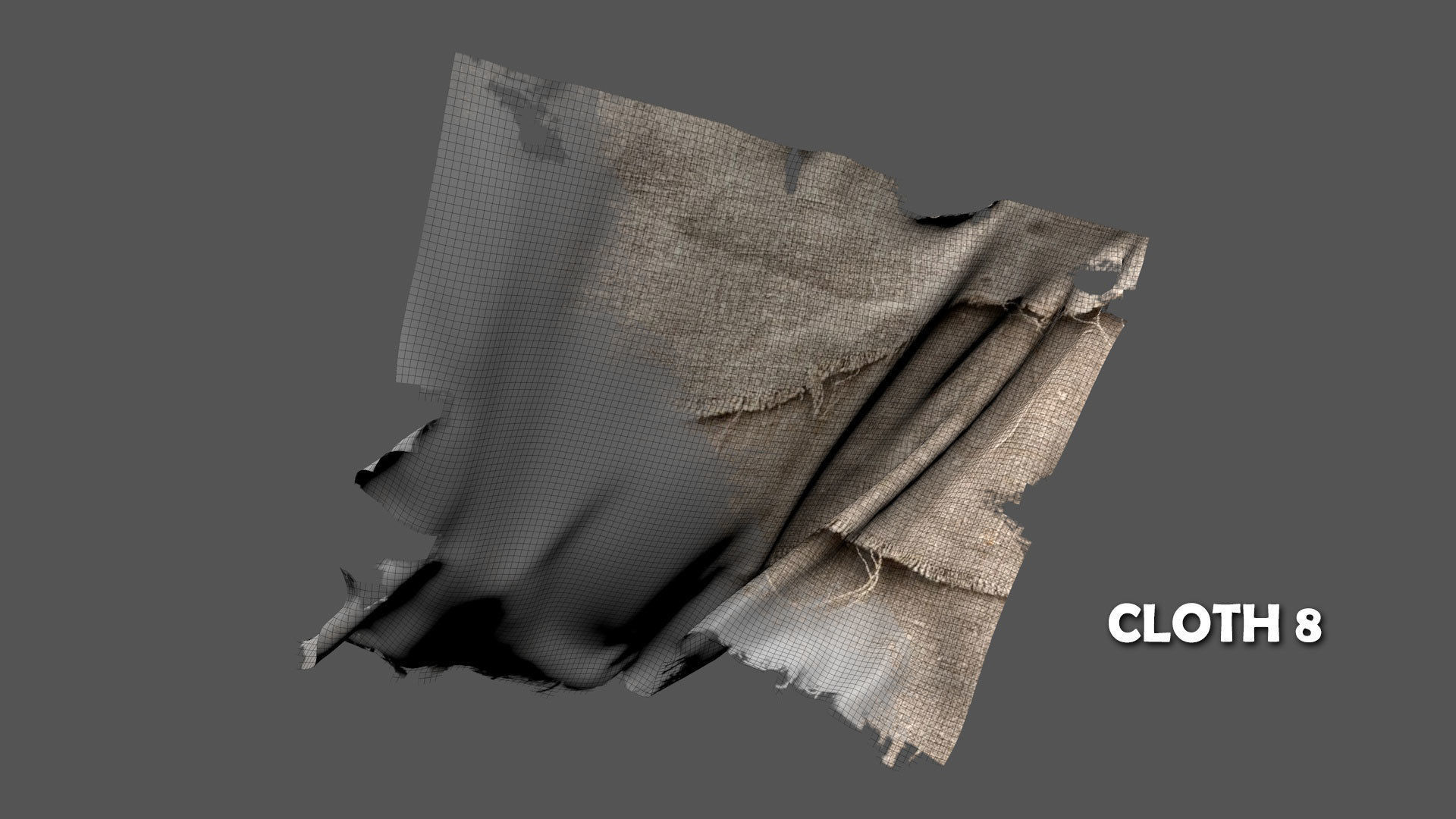 Seamless FBX Torn Cloth Animations 3D model_17