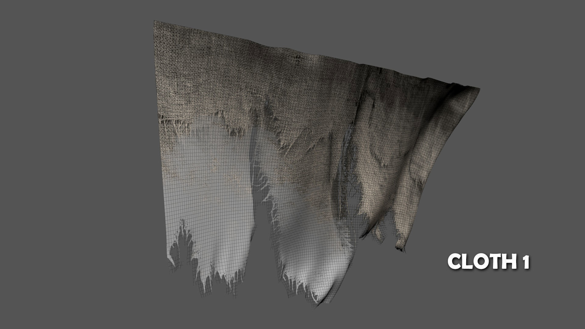 Seamless FBX Torn Cloth Animations 3D model_3