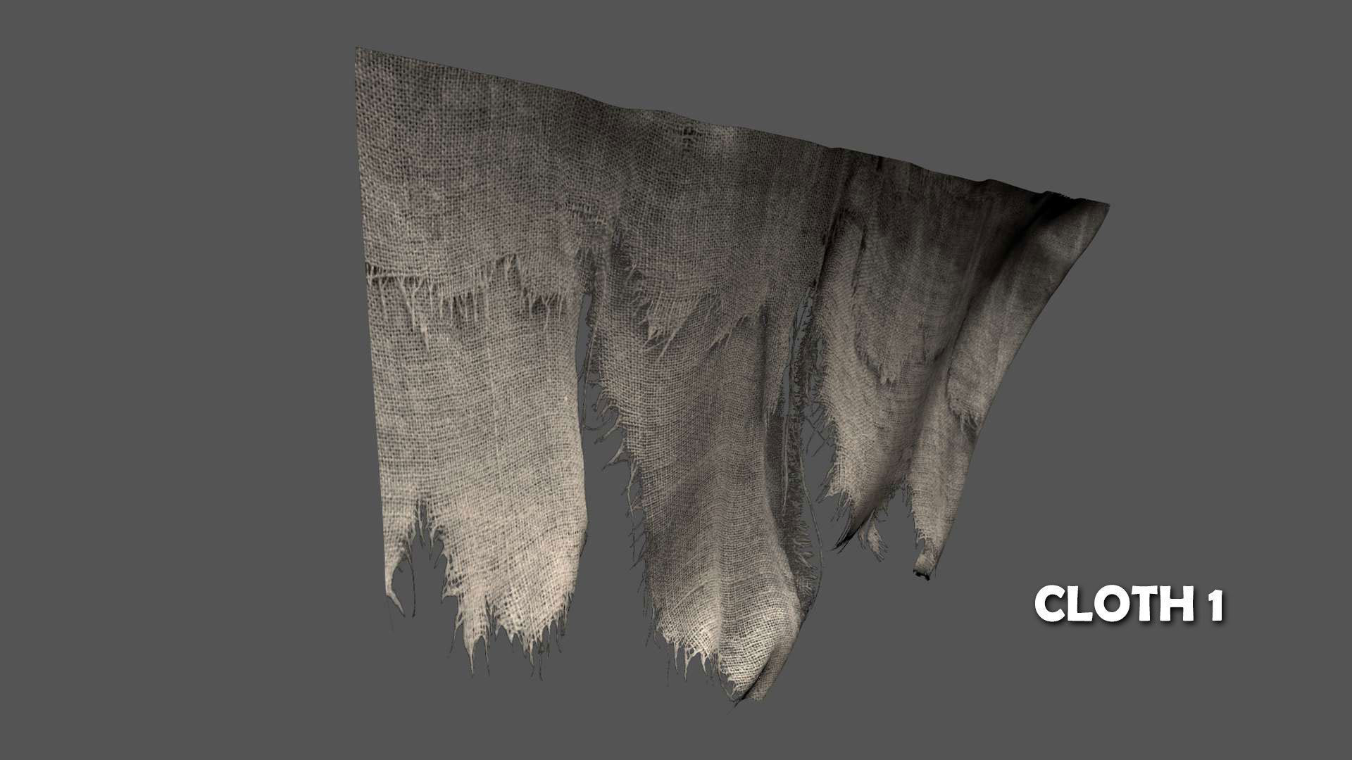 Seamless FBX Torn Cloth Animations 3D model_2