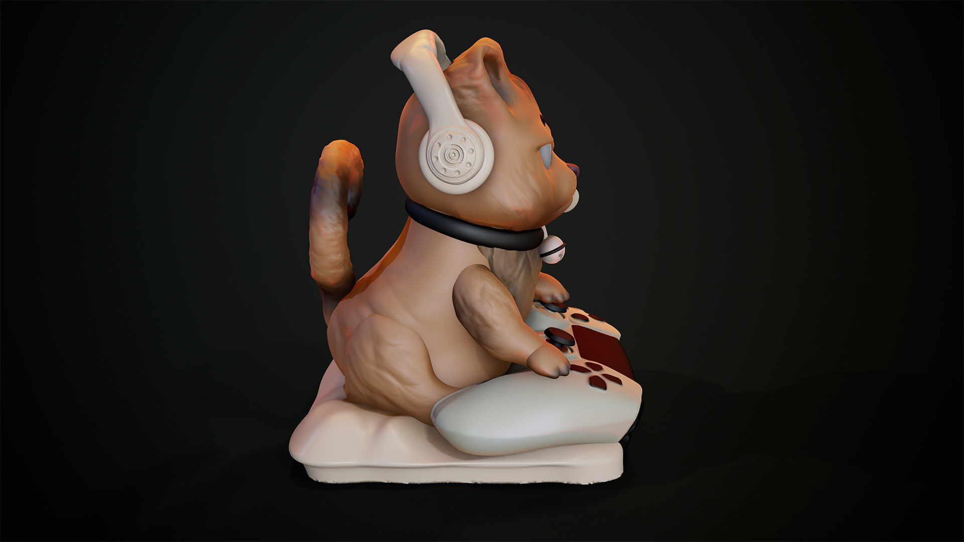 3D Print model - CAT GAMER 3D print model_6