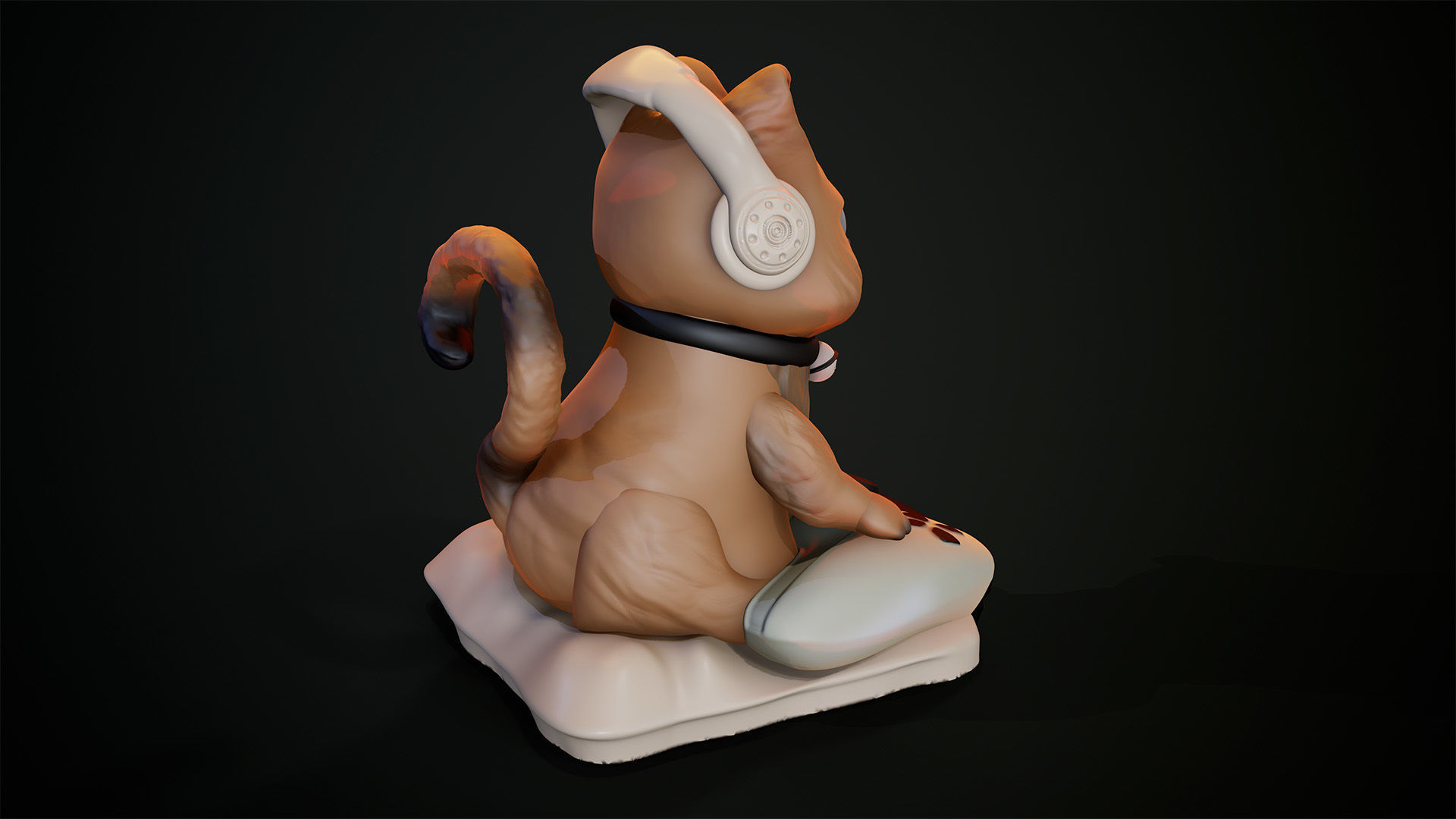3D Print model - CAT GAMER 3D print model_7