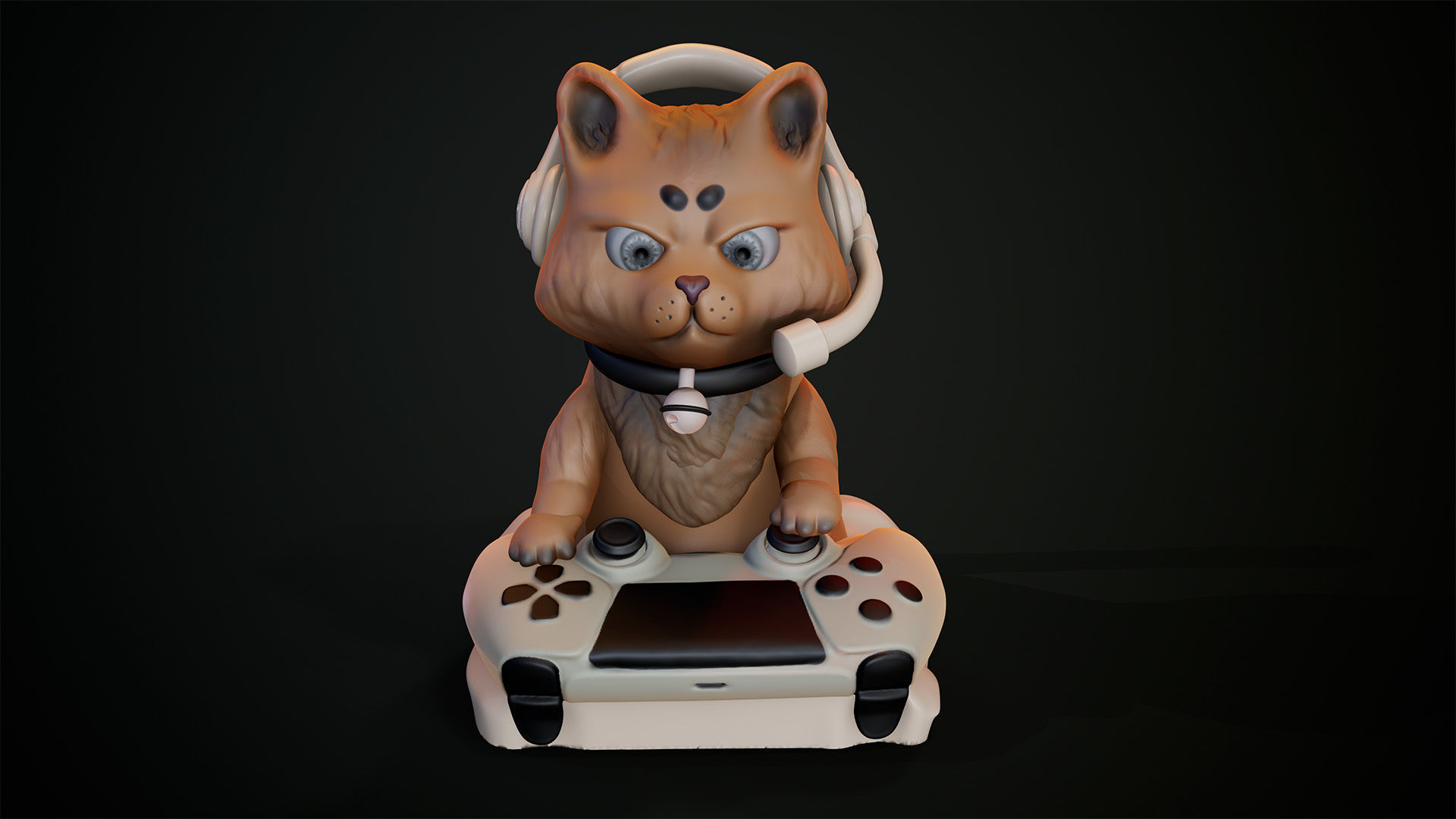 3D Print model - CAT GAMER 3D print model_15
