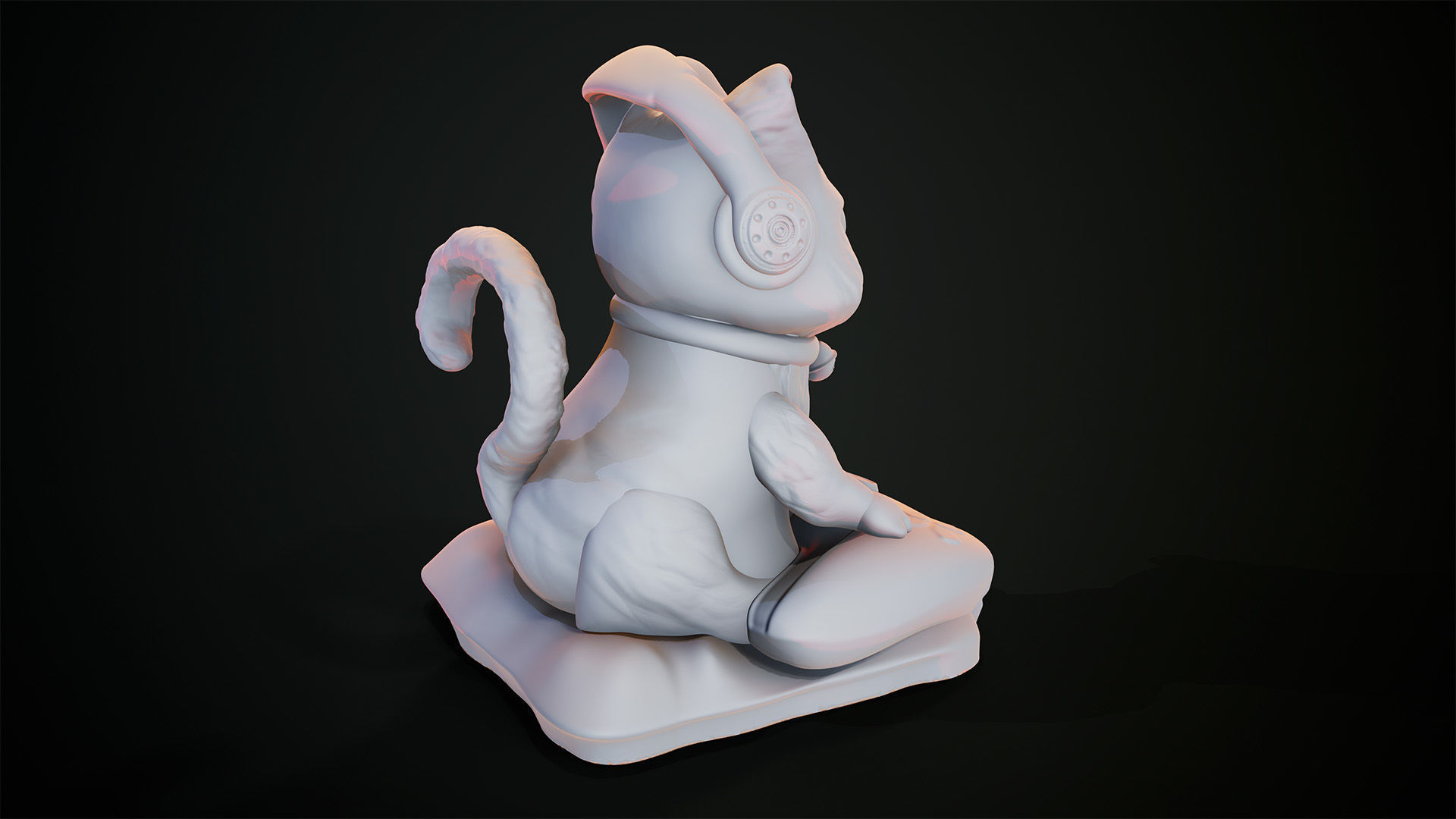 3D Print model - CAT GAMER 3D print model_17