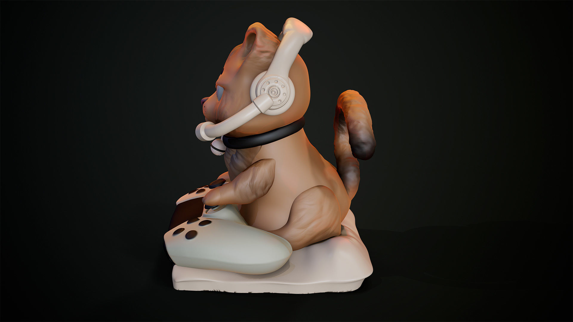 3D Print model - CAT GAMER 3D print model_12