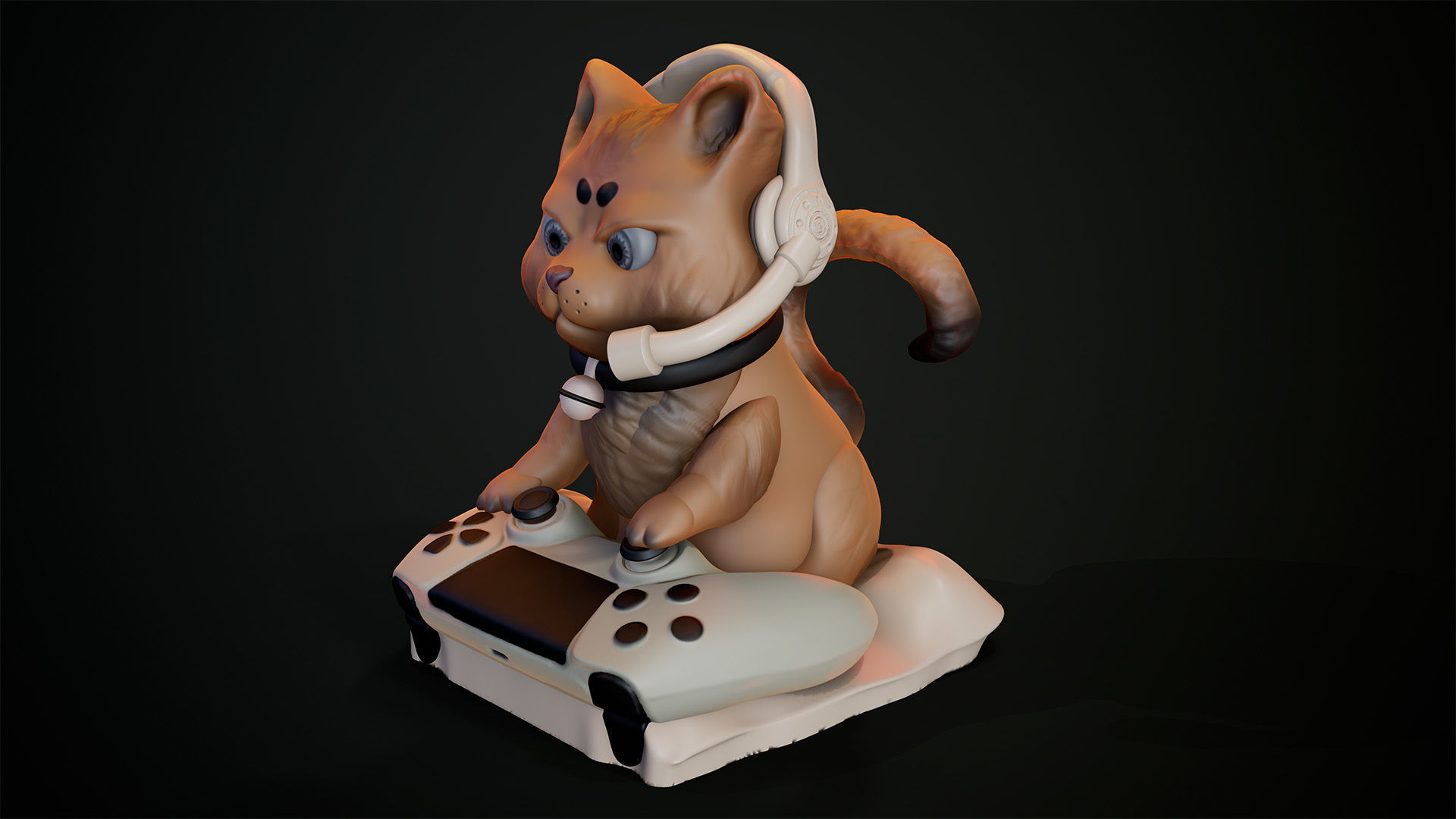 3D Print model - CAT GAMER 3D print model_13