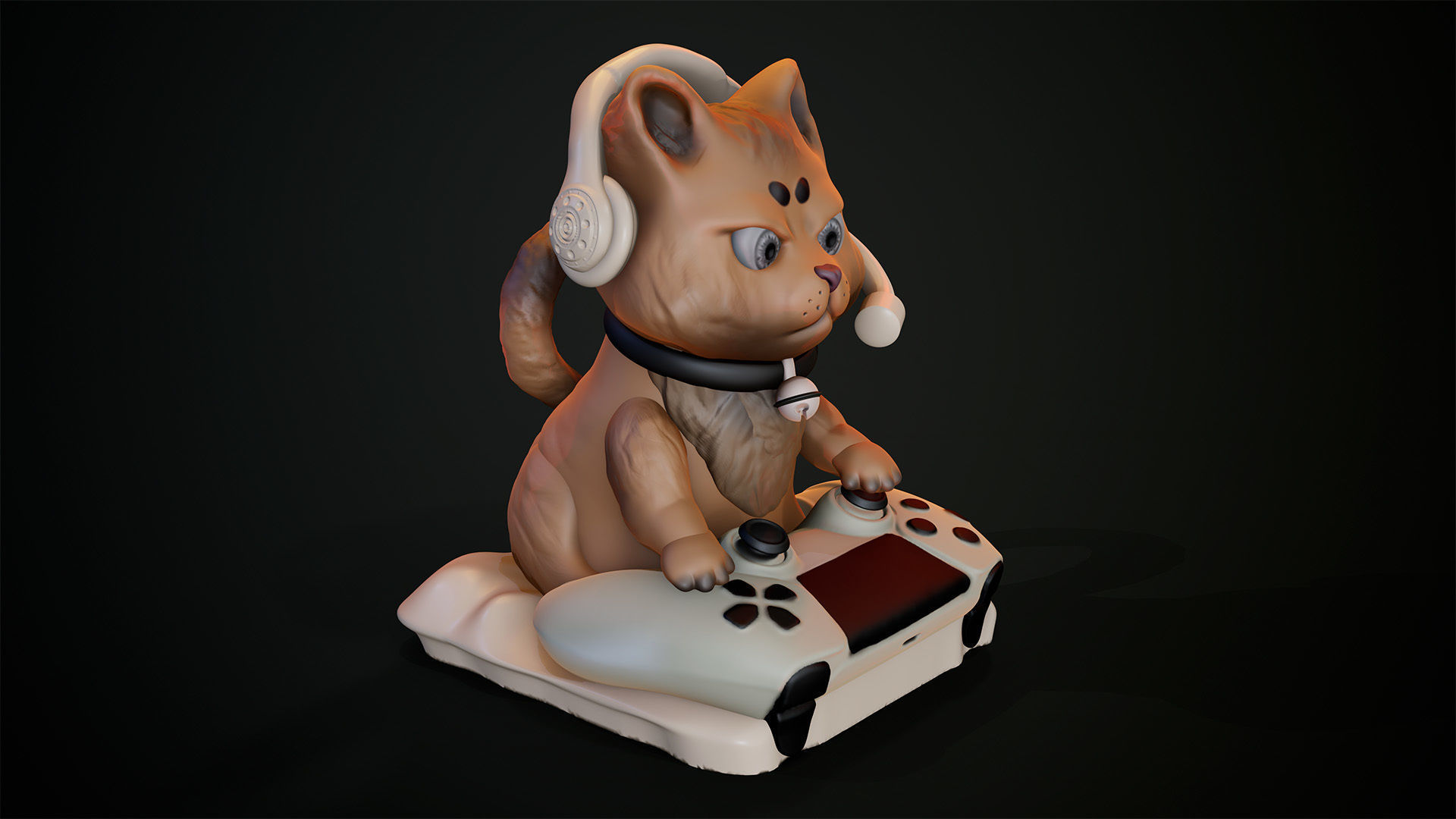 3D Print model - CAT GAMER 3D print model_5