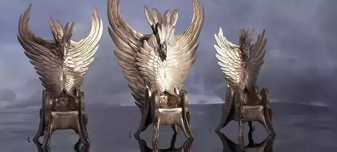 Feathered Winged Thrones 3D model