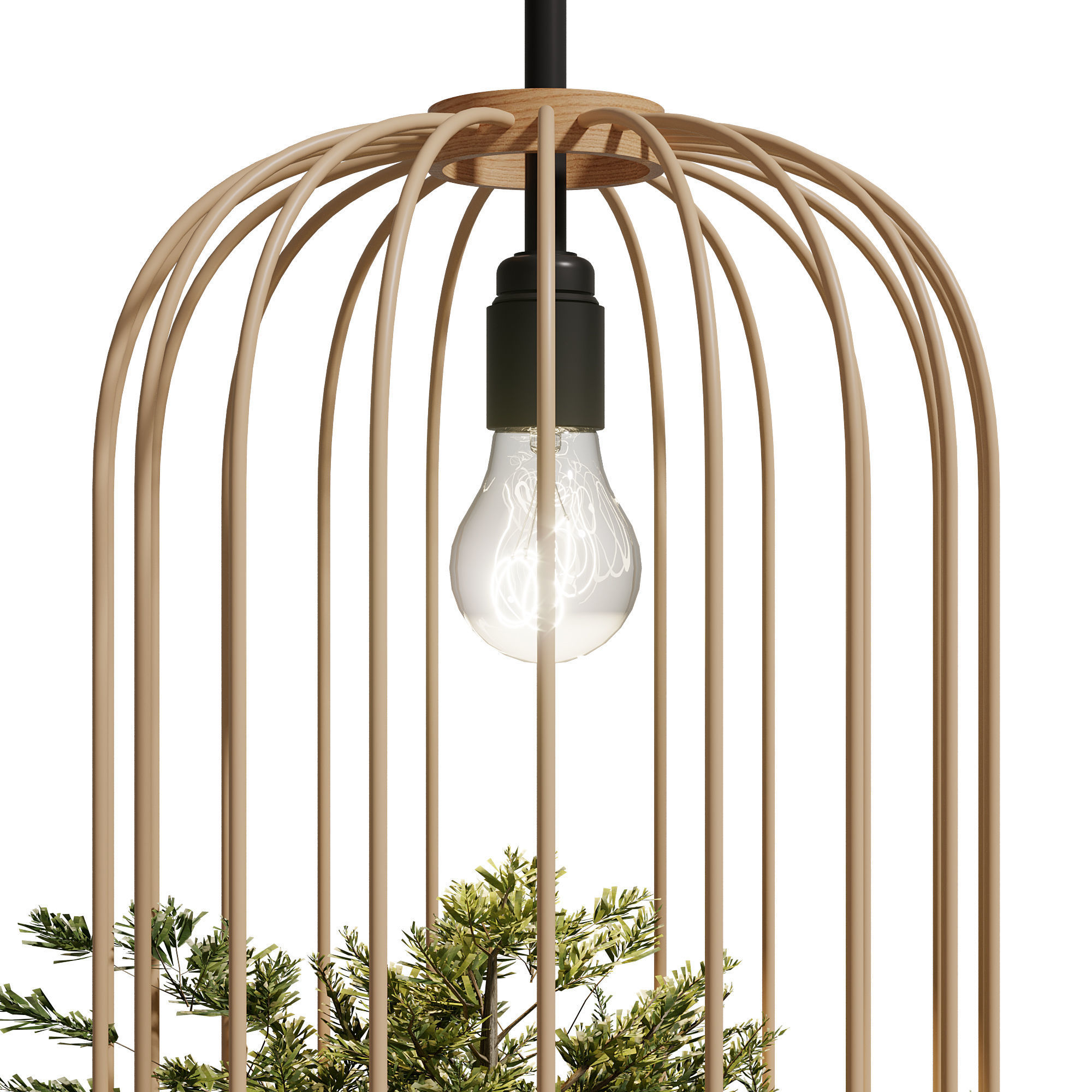 Fresh Look at Puins Ceiling Lighting Bird Cage Planter 3D Model
