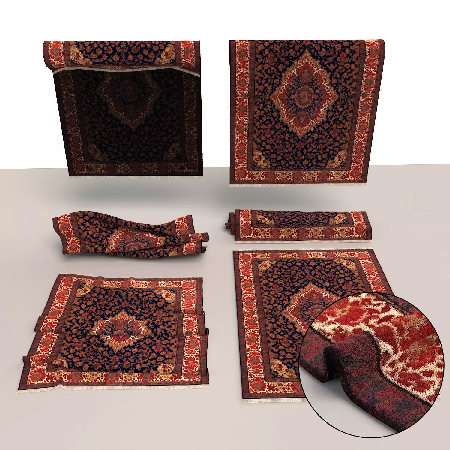 Carpet rug 001 3D model_0