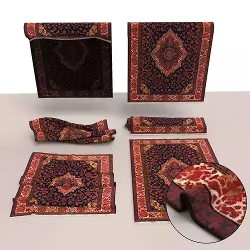 Carpet rug 001 3D model