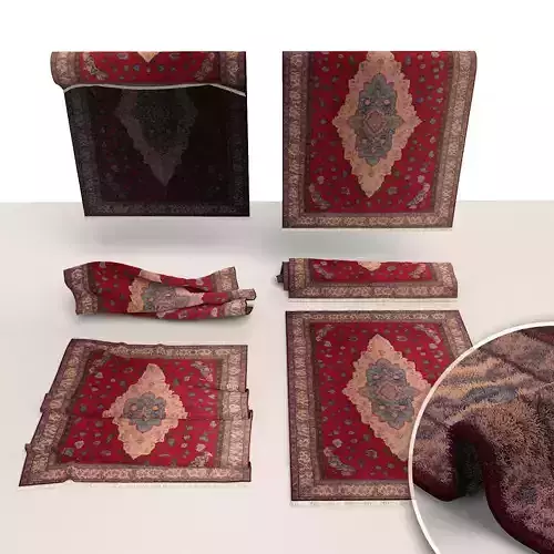Carpet rug 002 3D model