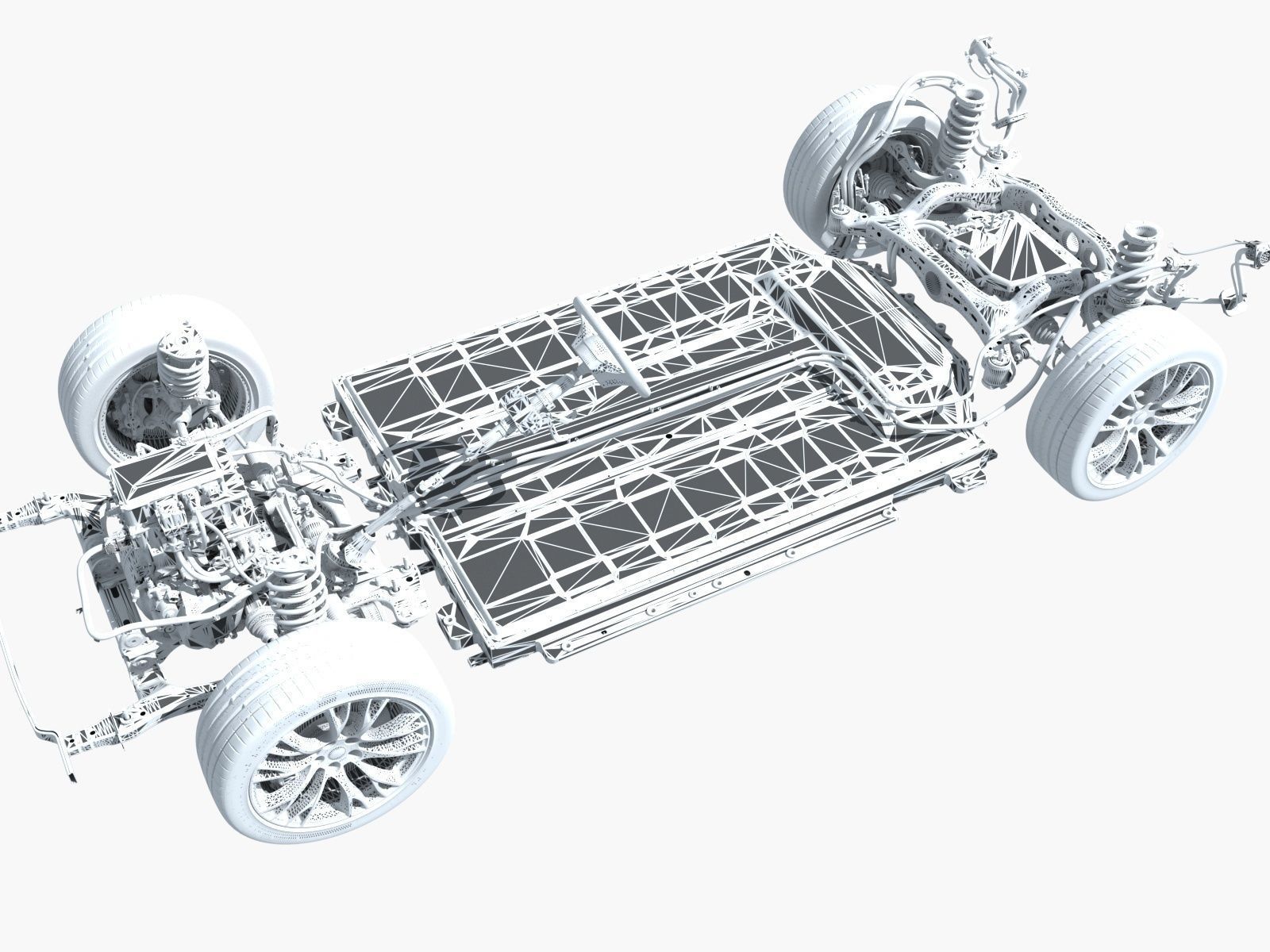 Electric vehicle chassis 3D model_9