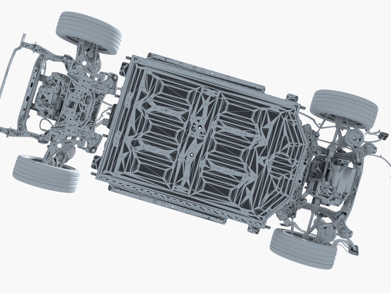 Electric vehicle chassis 3D model_10