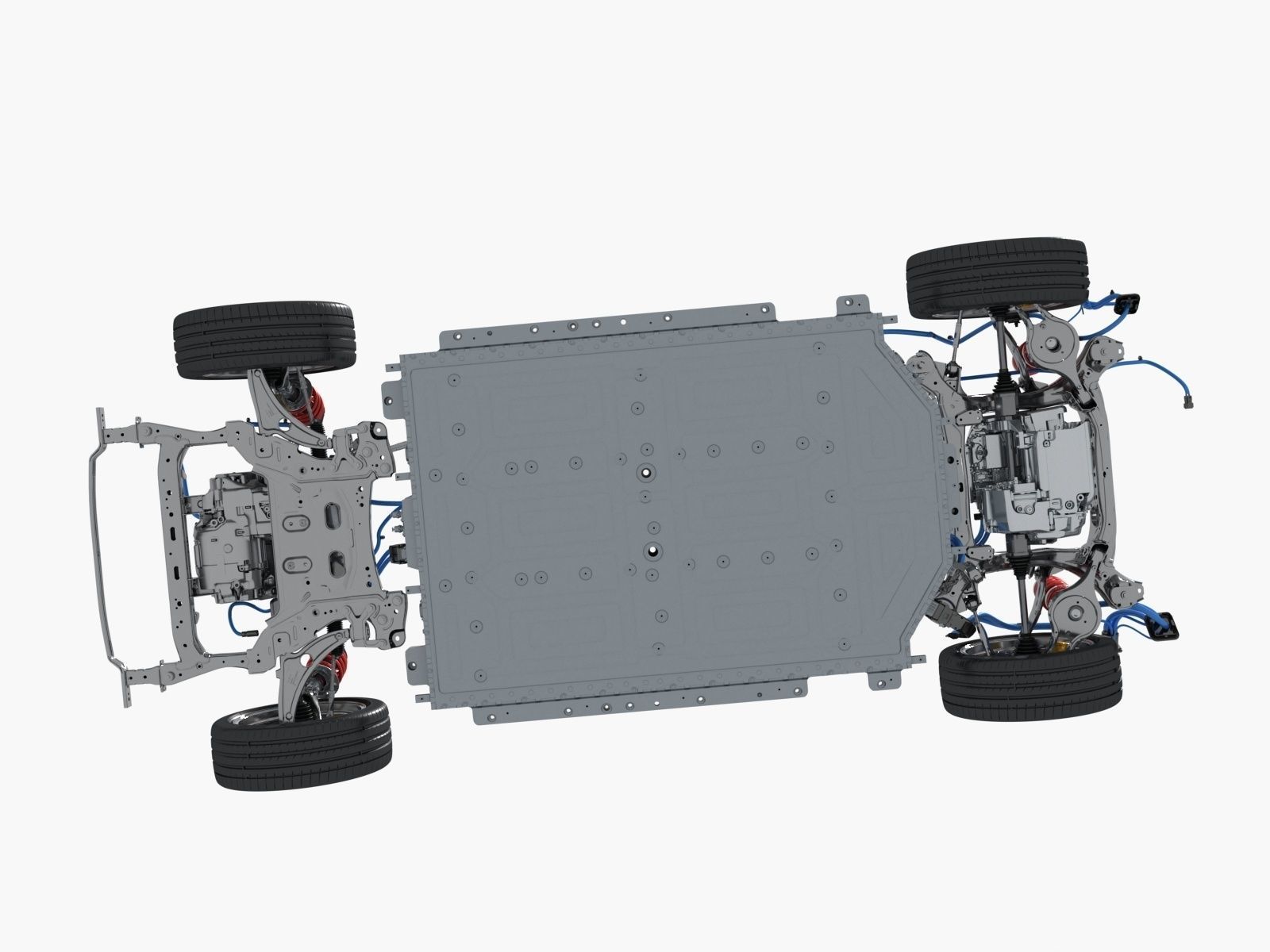 Electric vehicle chassis 3D model_4