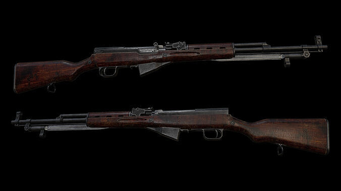 SKS Semi-Auto Soviet Rifle 3D model