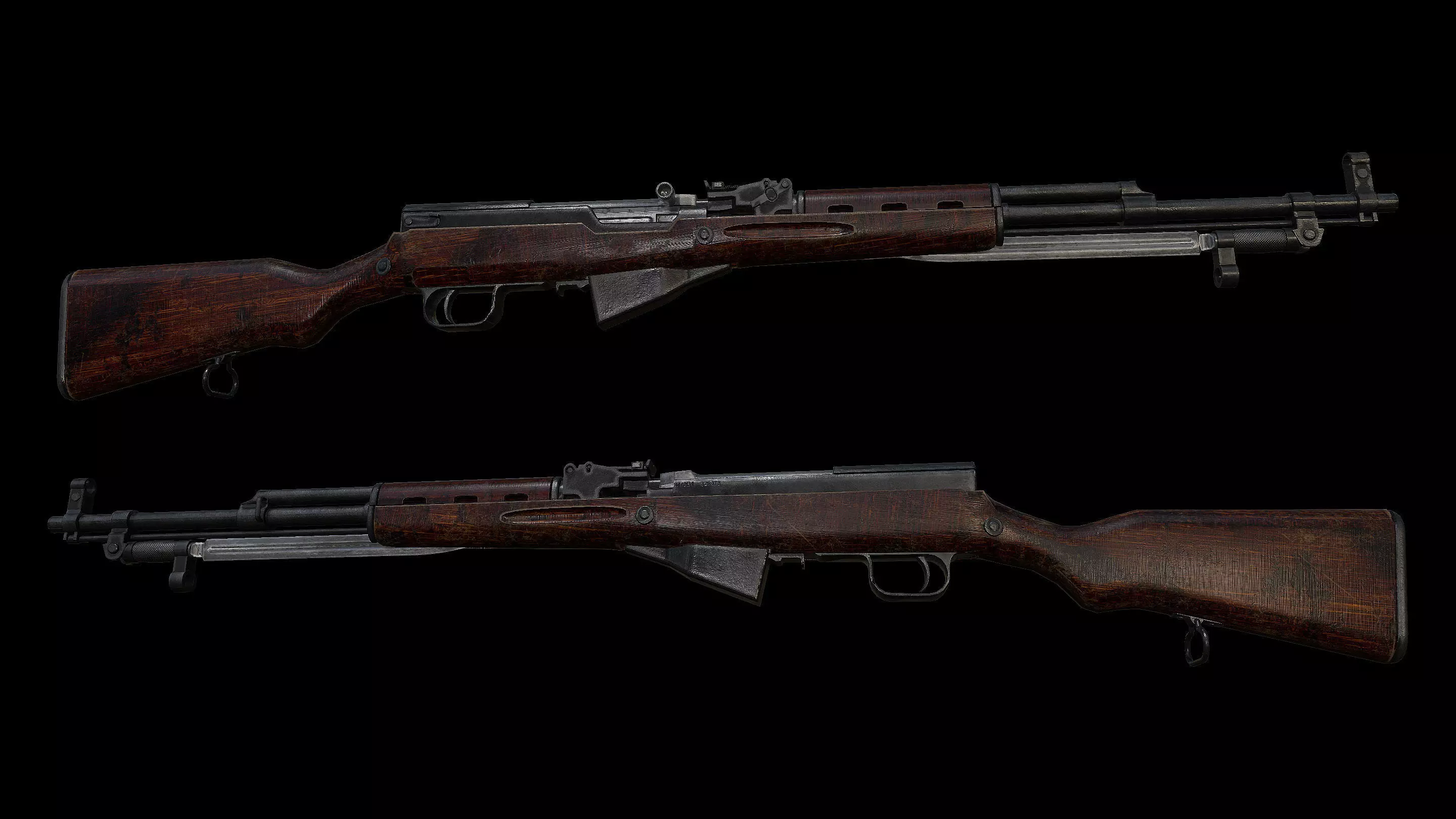 SKS Semi-Auto Soviet Rifle 3D model_0