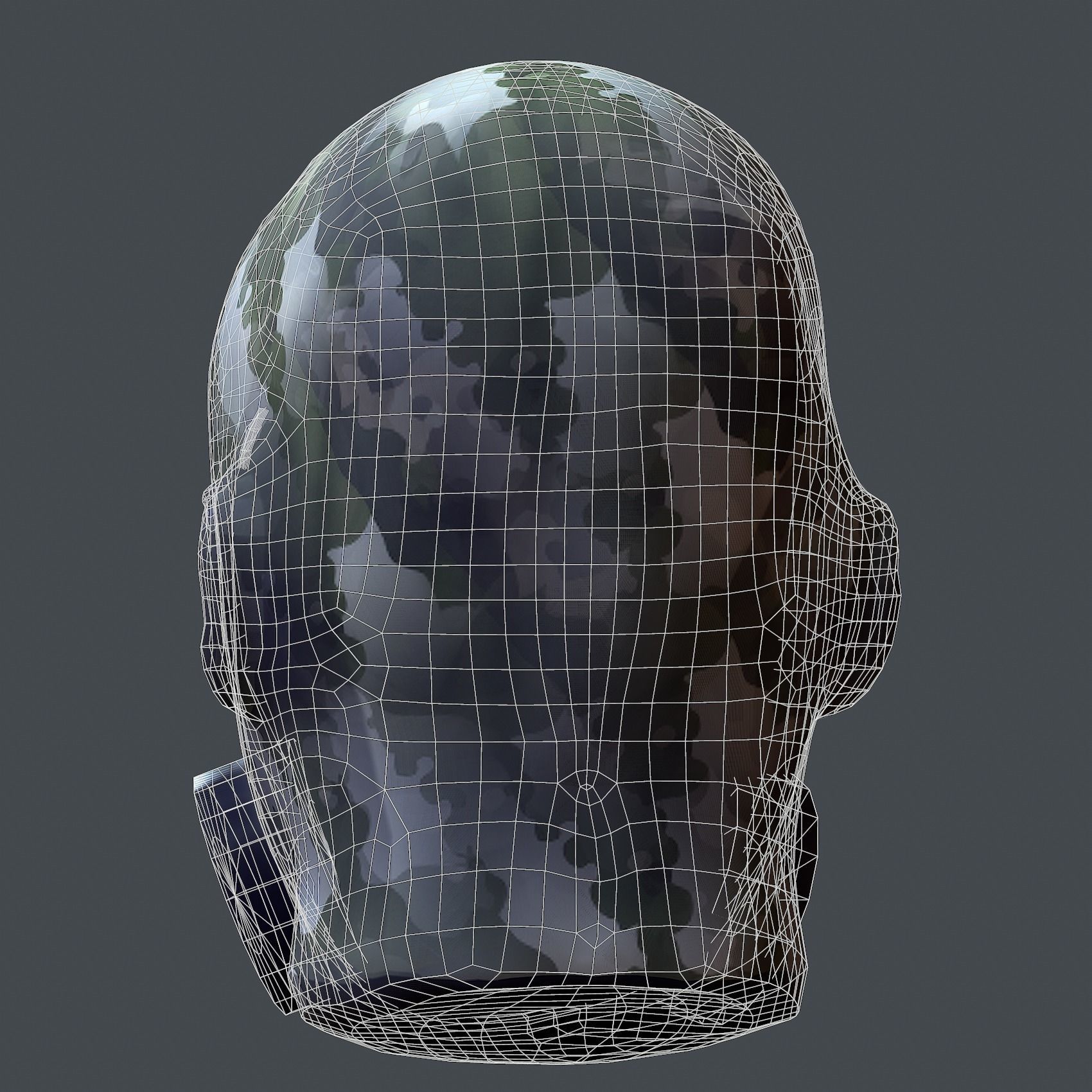 Helmet 3d model military combat Military Low-poly Low-poly  Low-poly 3D model_7