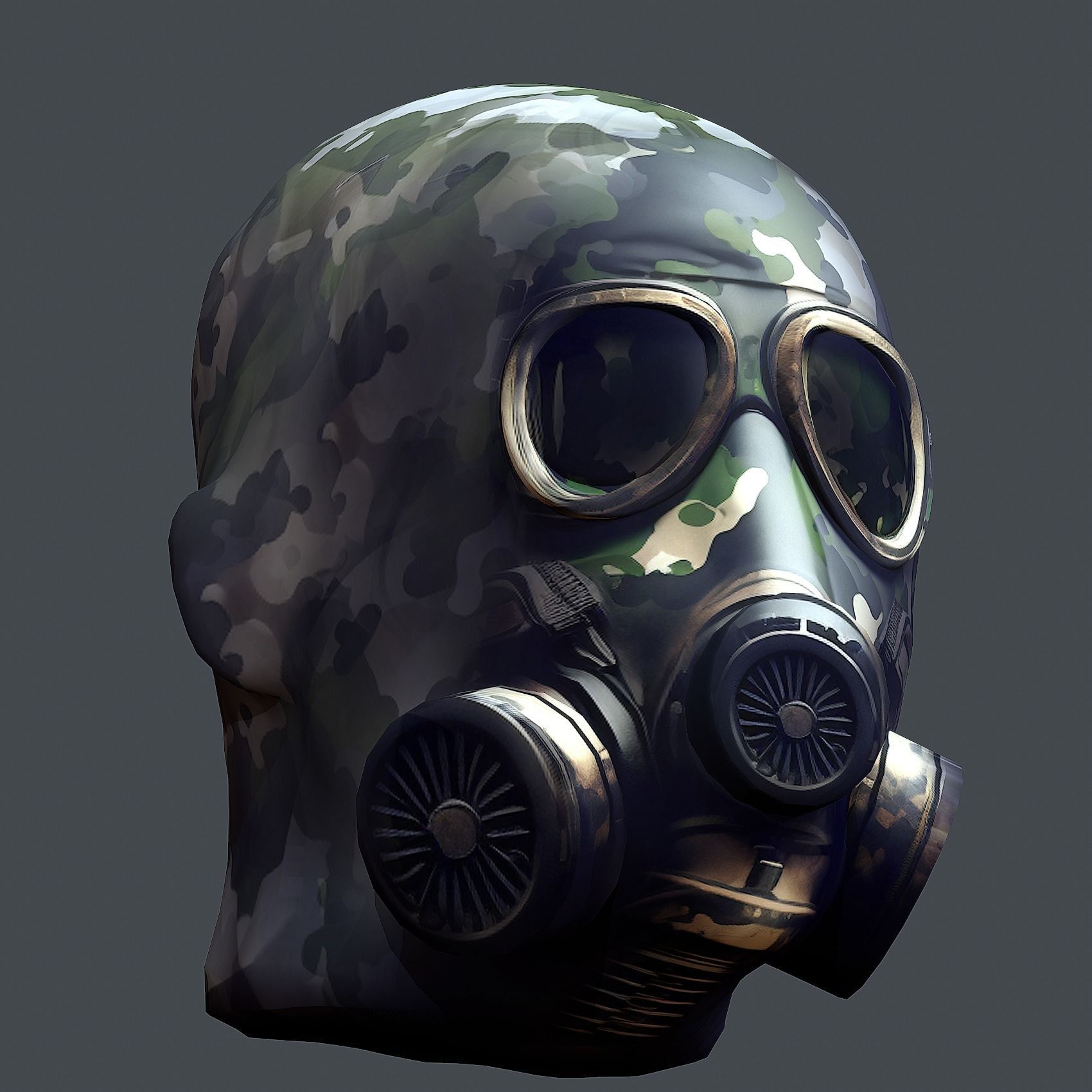 Helmet 3d model military combat Military Low-poly Low-poly  Low-poly 3D model_2