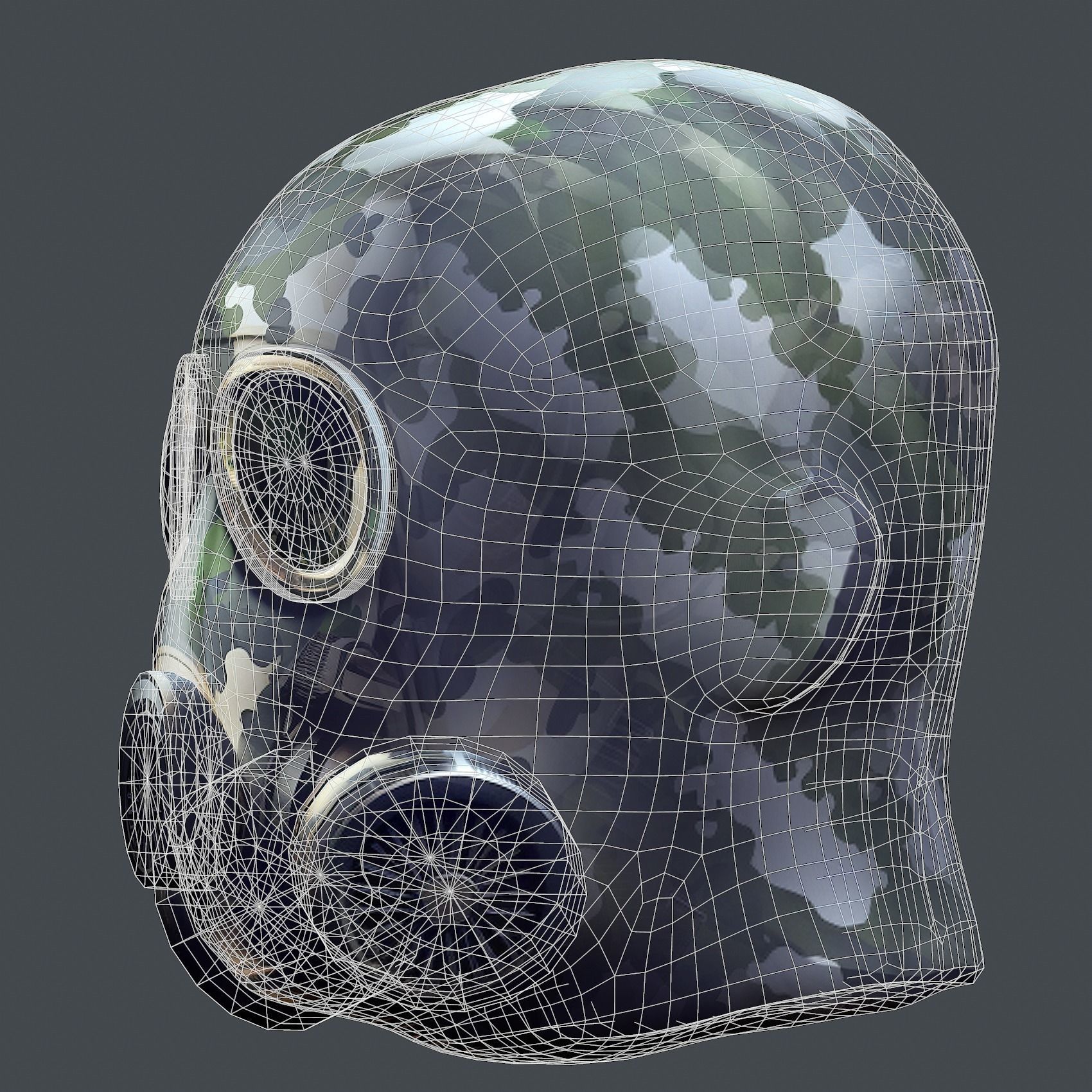 Helmet 3d model military combat Military Low-poly Low-poly  Low-poly 3D model_8