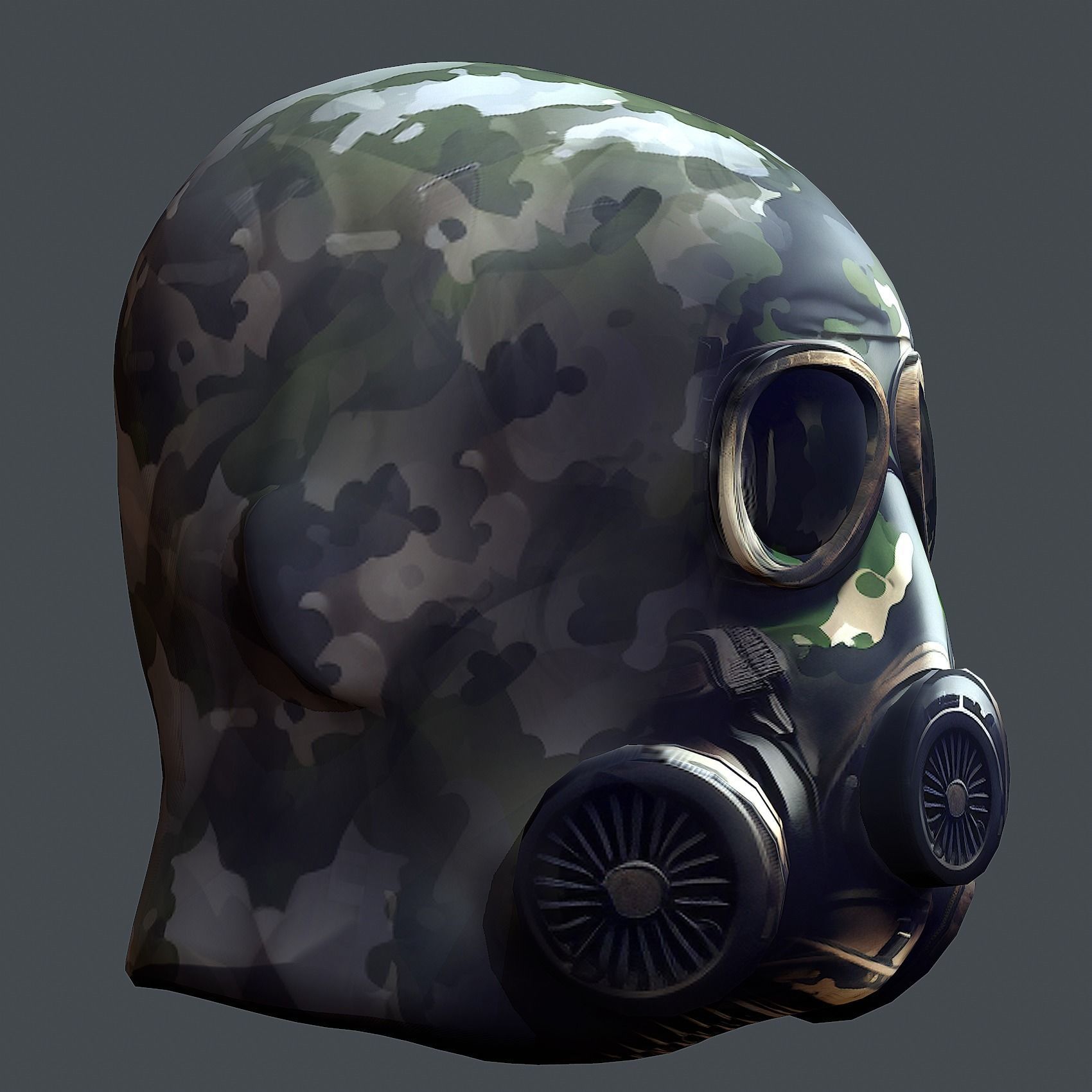 Helmet 3d model military combat Military Low-poly Low-poly  Low-poly 3D model_4