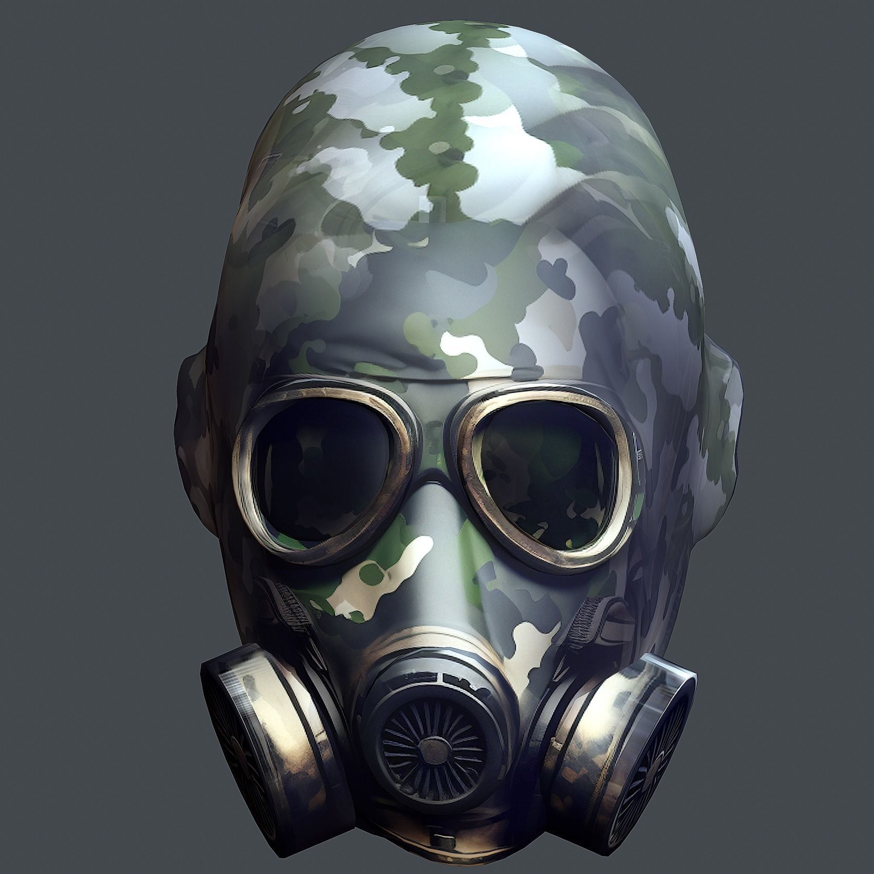 Helmet 3d model military combat Military Low-poly Low-poly  Low-poly 3D model_5