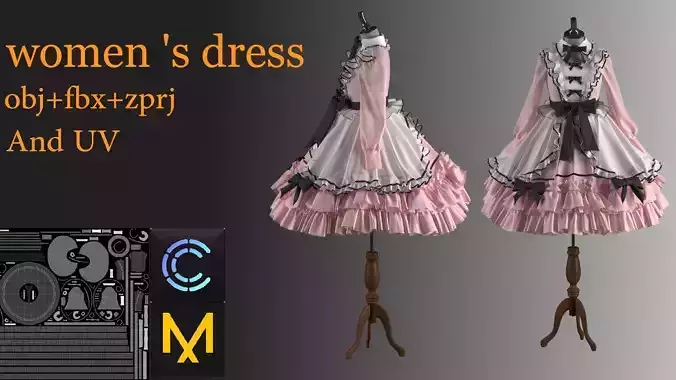 women cloth 3D model