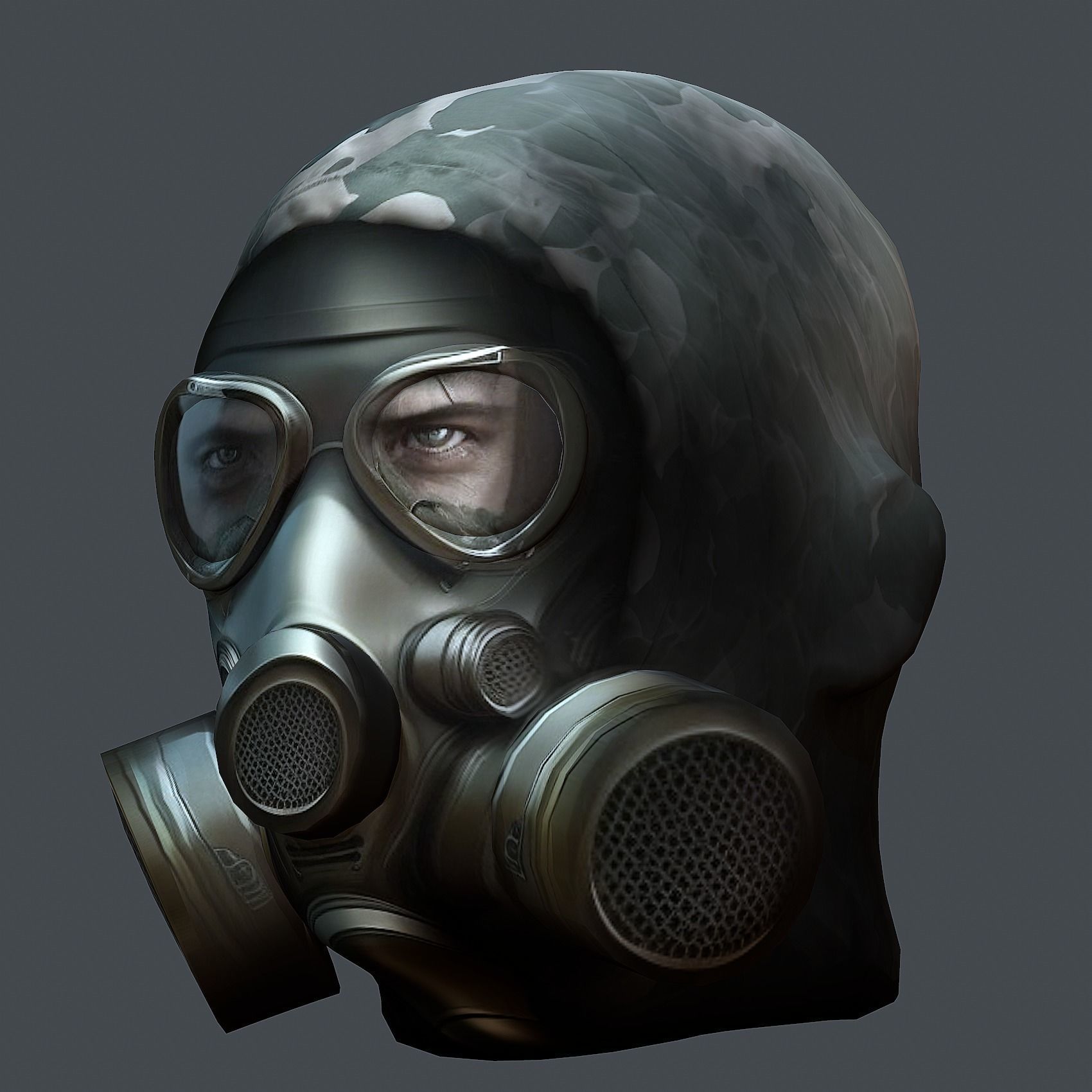 Helmet 3d model military combat Military Low-poly Low-poly  Low-poly 3D model_4