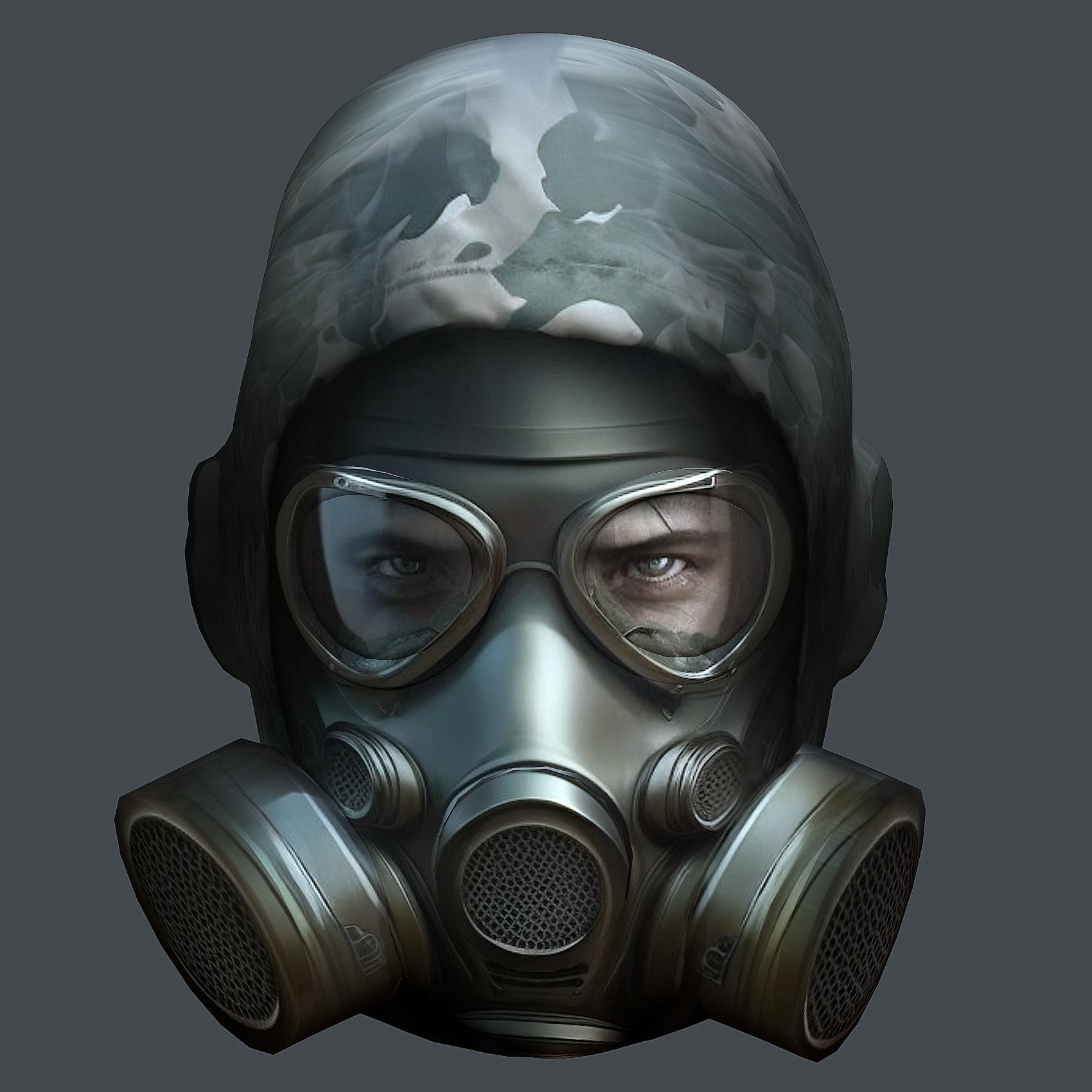 Helmet 3d model military combat Military Low-poly Low-poly  Low-poly 3D model_5