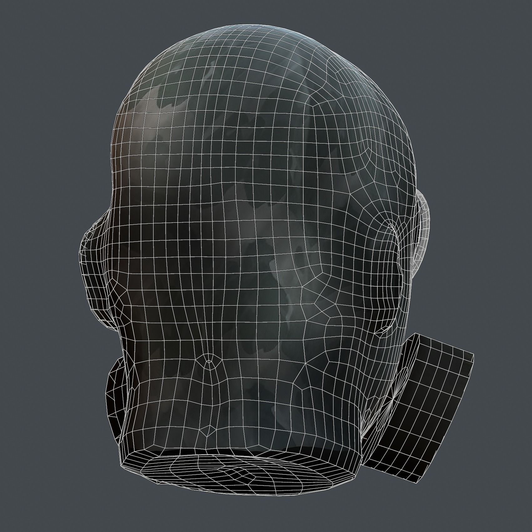 Helmet 3d model military combat Military Low-poly Low-poly  Low-poly 3D model_8
