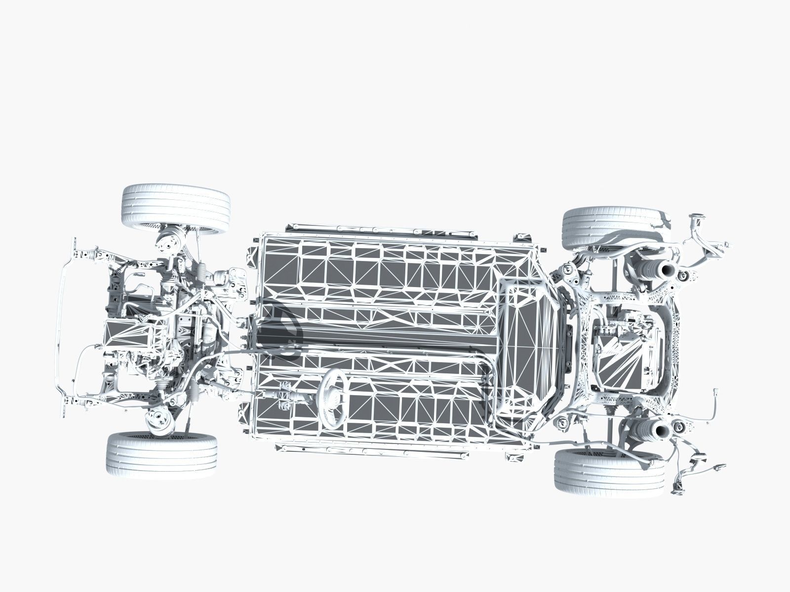 Electric car chassis X-ray 3D model_10
