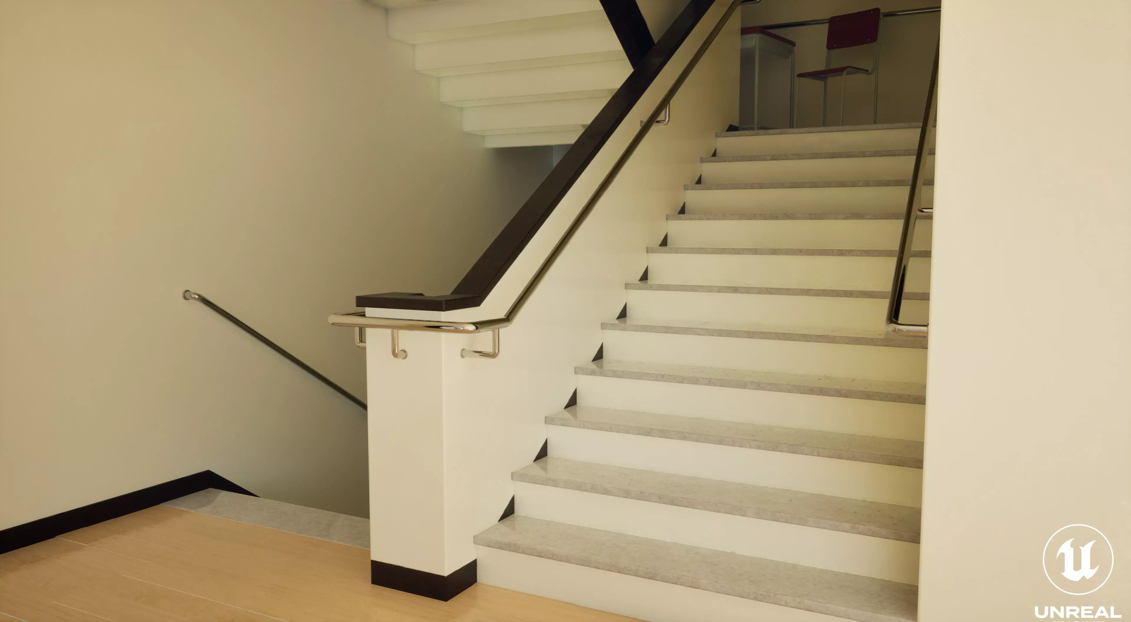 Japanese School Hallway 3d Scene Low-poly 3D model_11