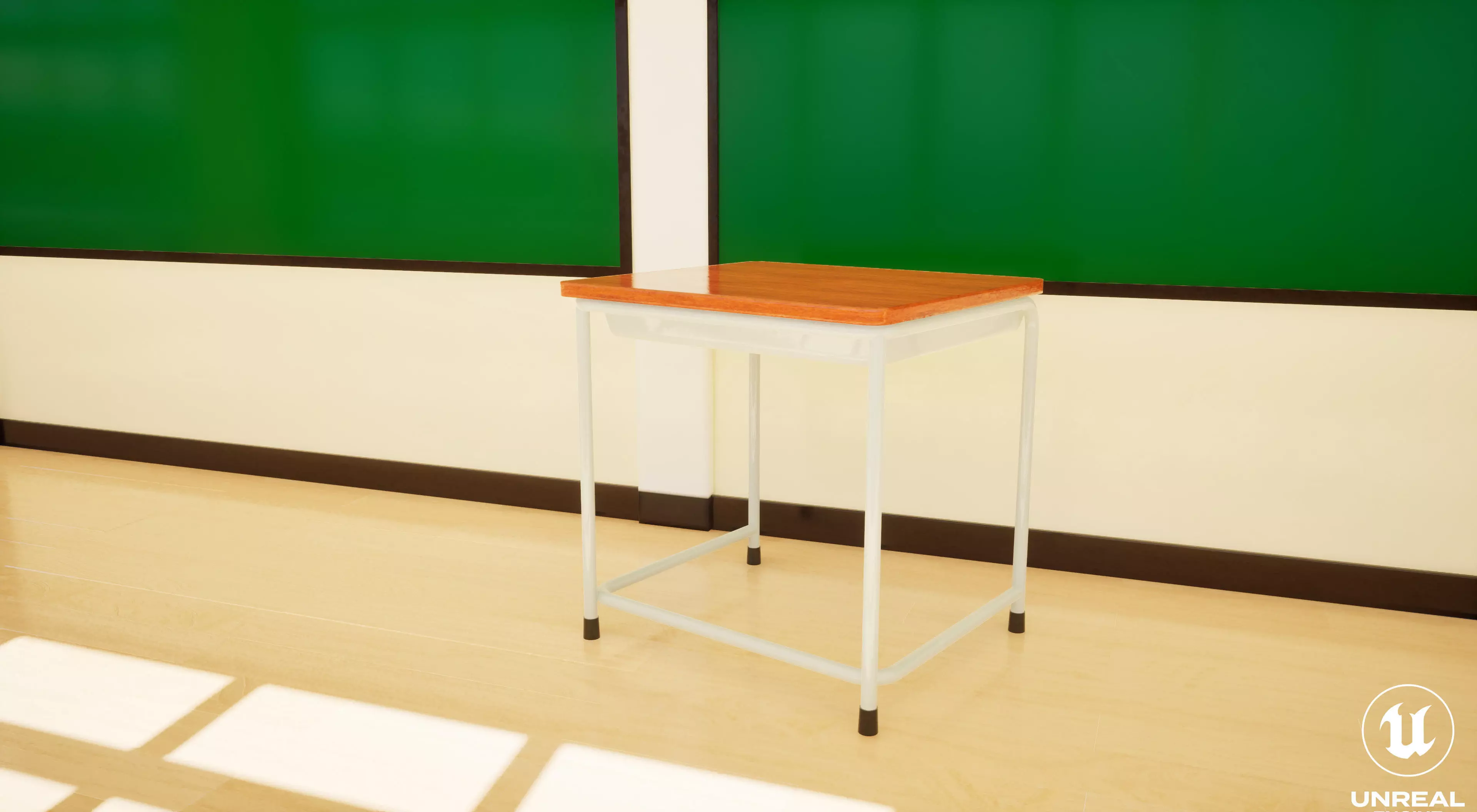 Japanese School Hallway 3d Scene Low-poly 3D model_5